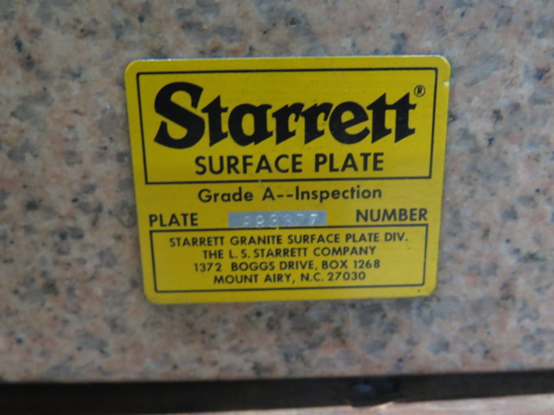 Starrett Crystal Pink 18" x 18" x 4" Grade "A" Granite Surface Plate (SOLD AS-IS - NO WARRANTY) - Image 5 of 5