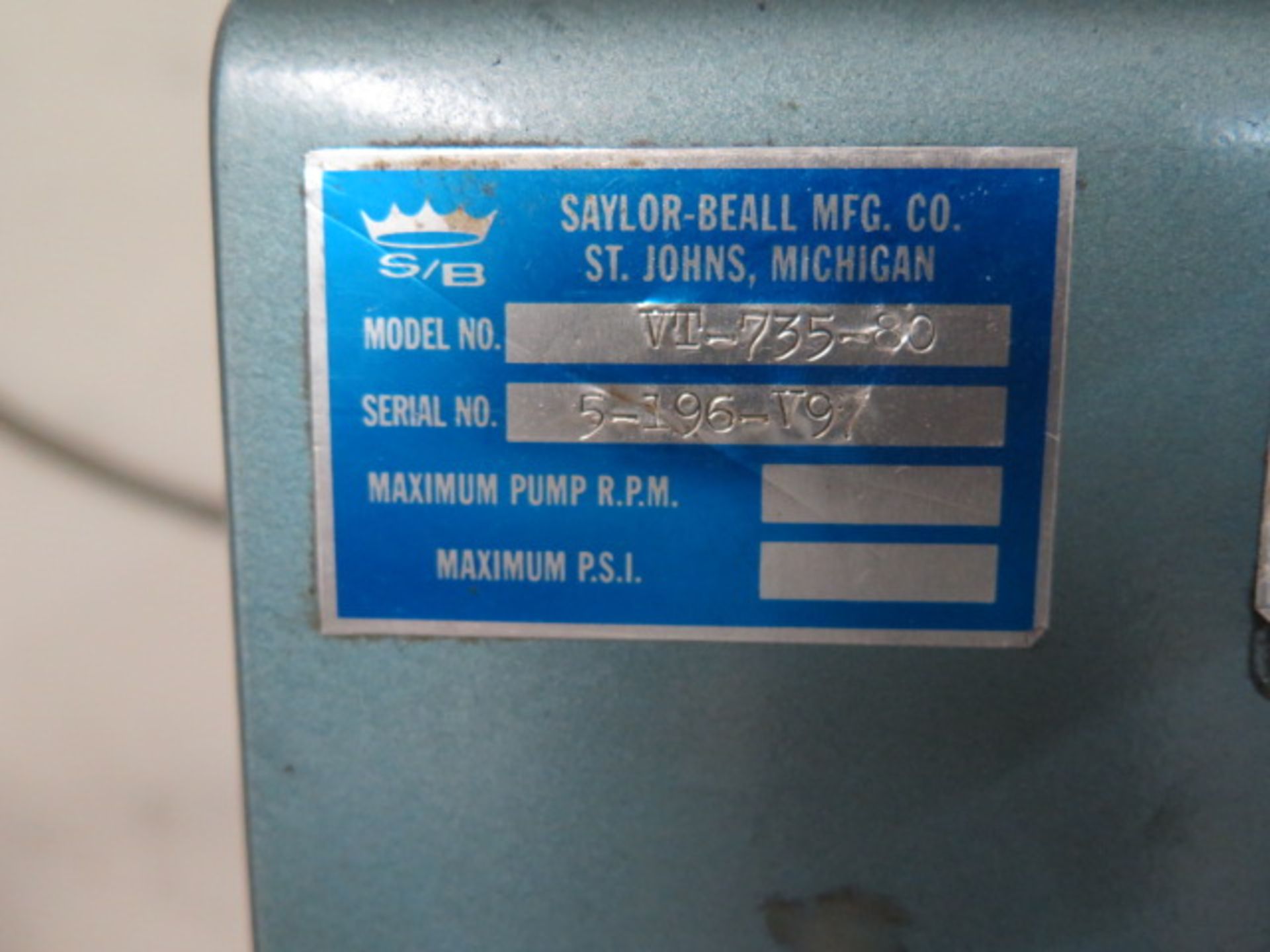 Saylor-Beall VT-735080 5Hp Vertical Air Compressor w/ 80 Gallon Tank (SOLD AS-IS - NO WARRANTY) - Image 7 of 7