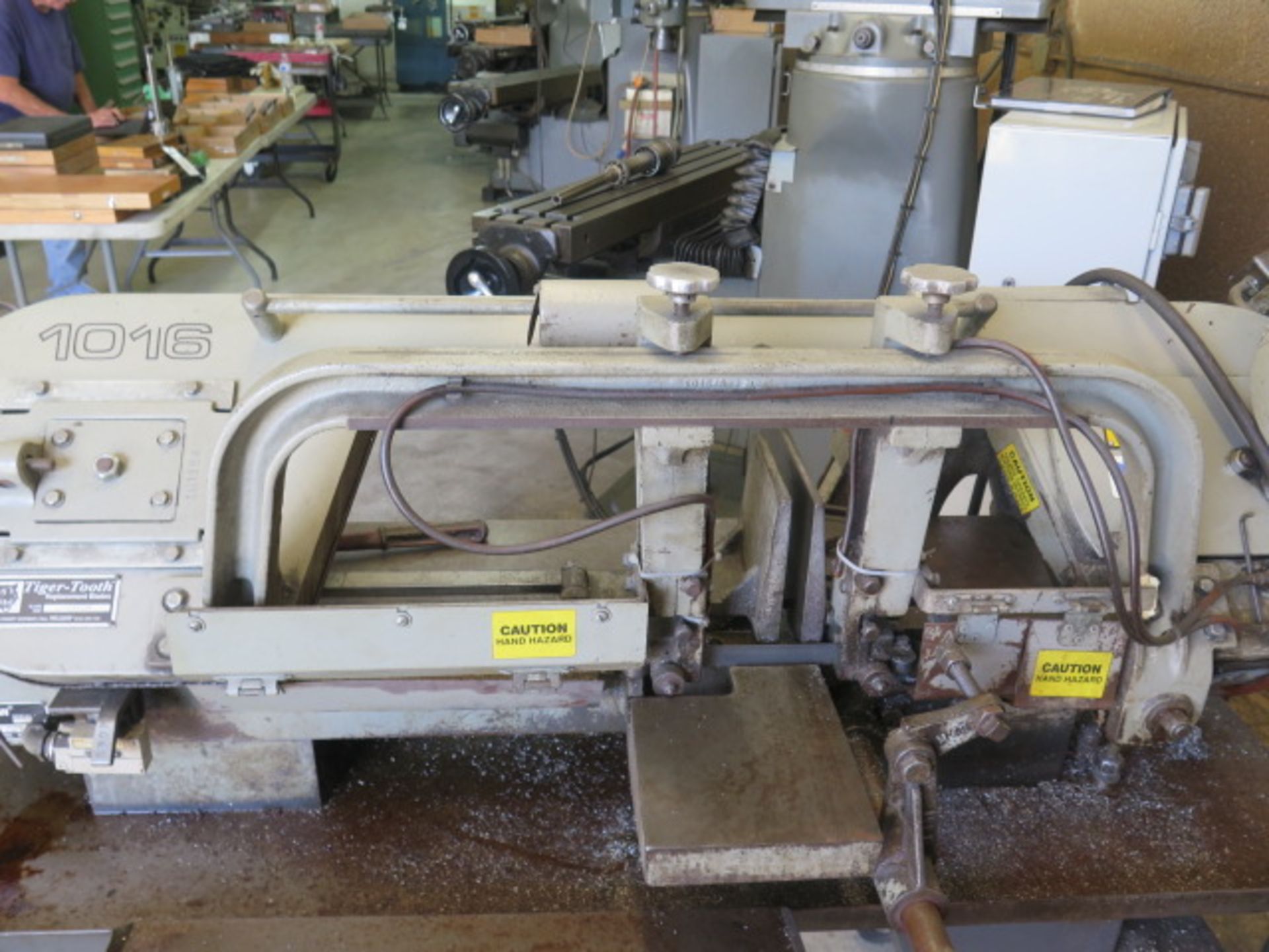 Wellsaw mdl. 1016 10” Horizontal Band Saw s/n 8309 w/ Manual Clamping, Work Stop, Coolant SOLD AS-IS - Image 3 of 11