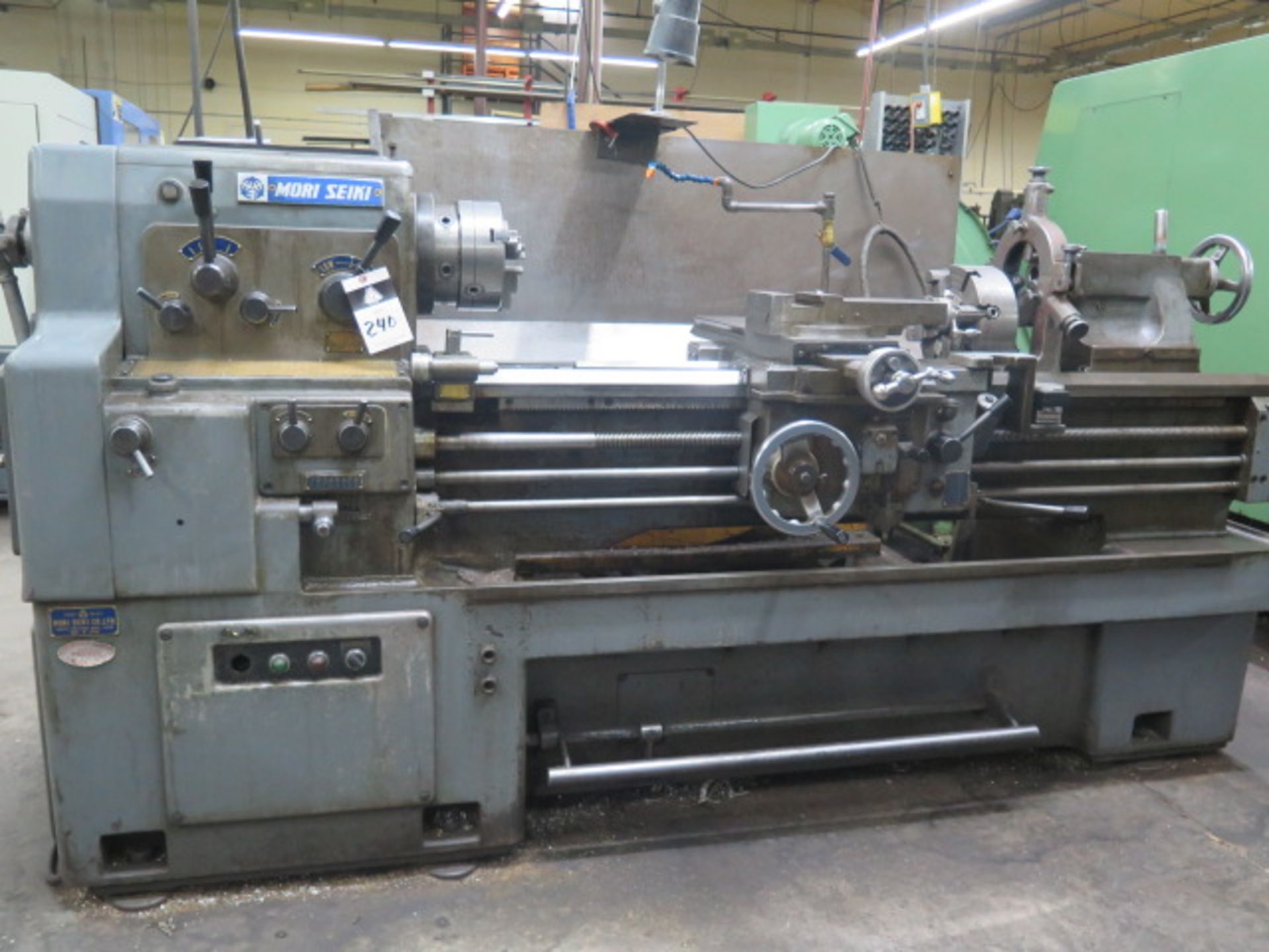 Mori Seiki MS-1250G 17” x 48” Geared Gap Bed Lathe s/n 16533 w/ 32-1800 RPM, Inch Thread, SOLD AS IS