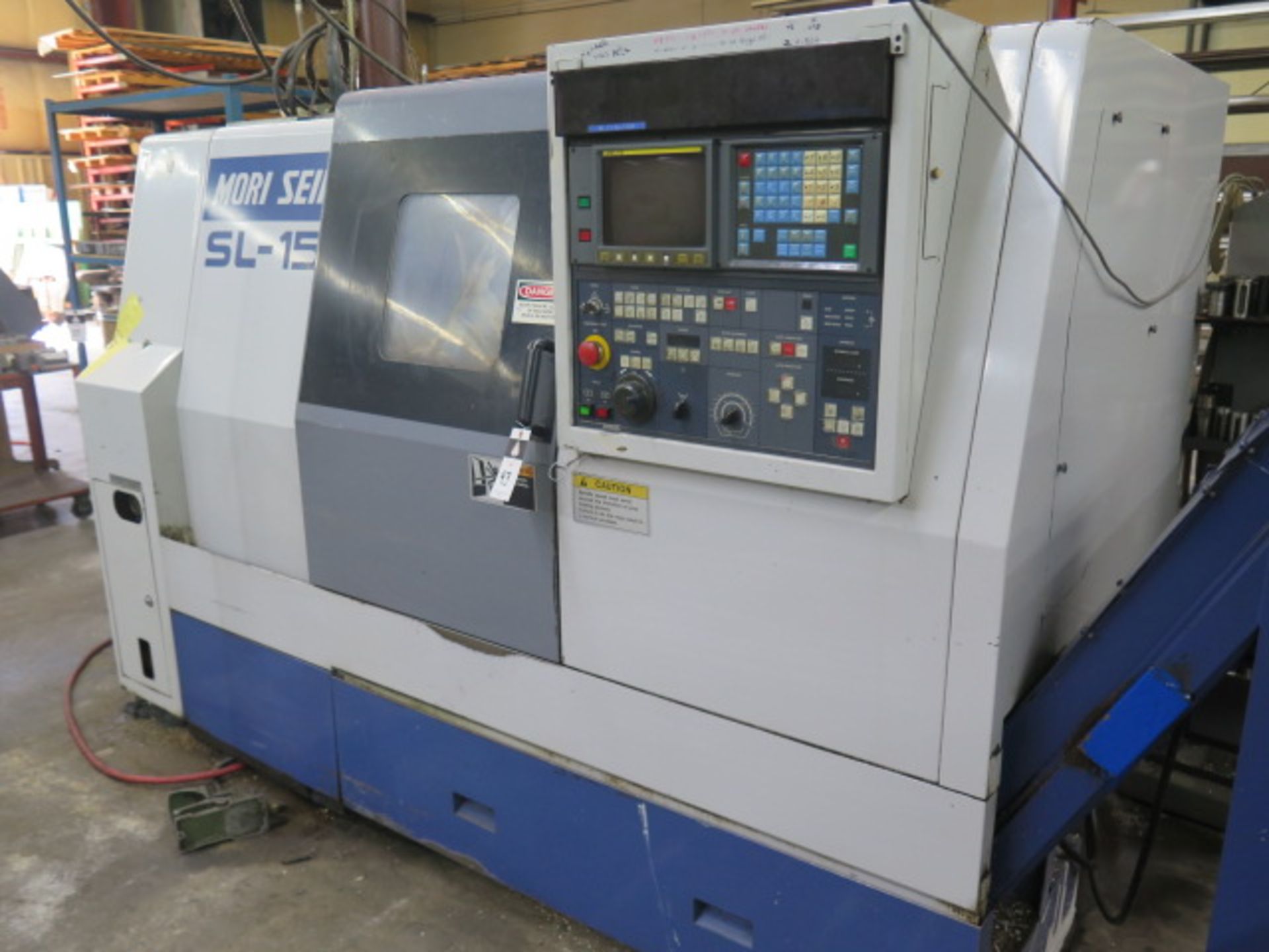 Mori Seiki SL-15 CNC Turning Center s/n 1528 w/ Fanuc MF-T4 Controls, 12-Station Turret, SOLD AS IS - Image 2 of 15