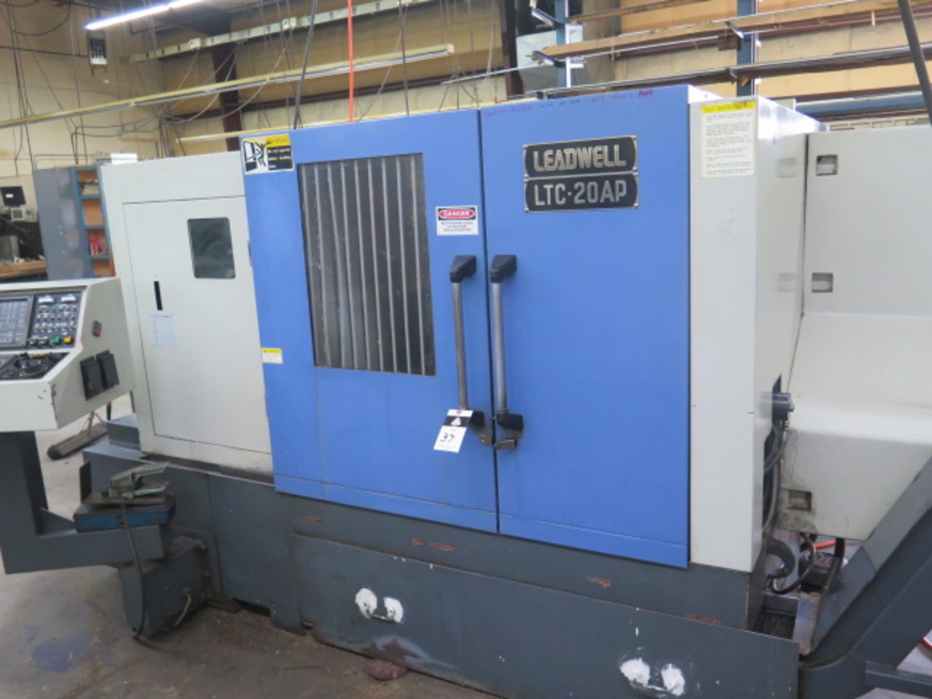 Leadwell LTC-20 AP CNC Turning Center w/ Fanuc 0-T Controls, Tool Presetter, 12-Station, SOLD AS IS - Image 3 of 17