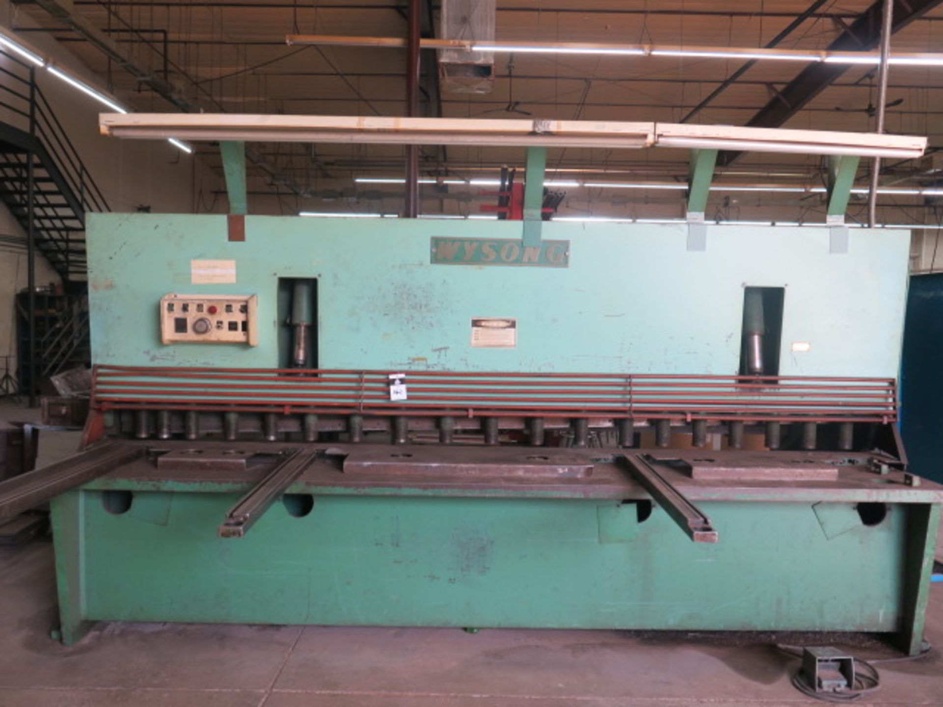 Wysong Type CP 3700 x 12.7 12’ x ½” Hydraulic Power Shear s/n 1930S w/ Wysong Controls, SOLD AS IS