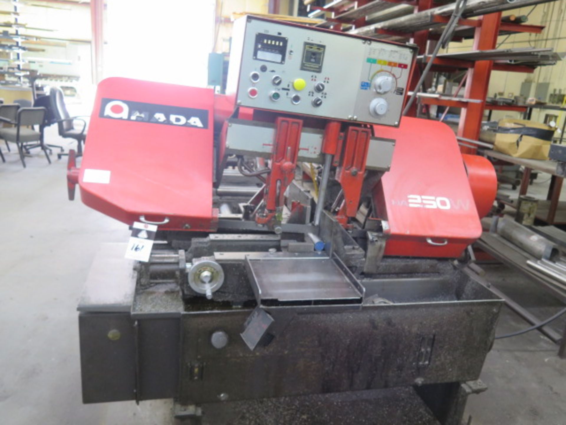 Amada HA250W 10” Automatic Hyd Horizontal Band Saw w/ Anada Controls, Hydraulic Clamping, SOLD AS IS