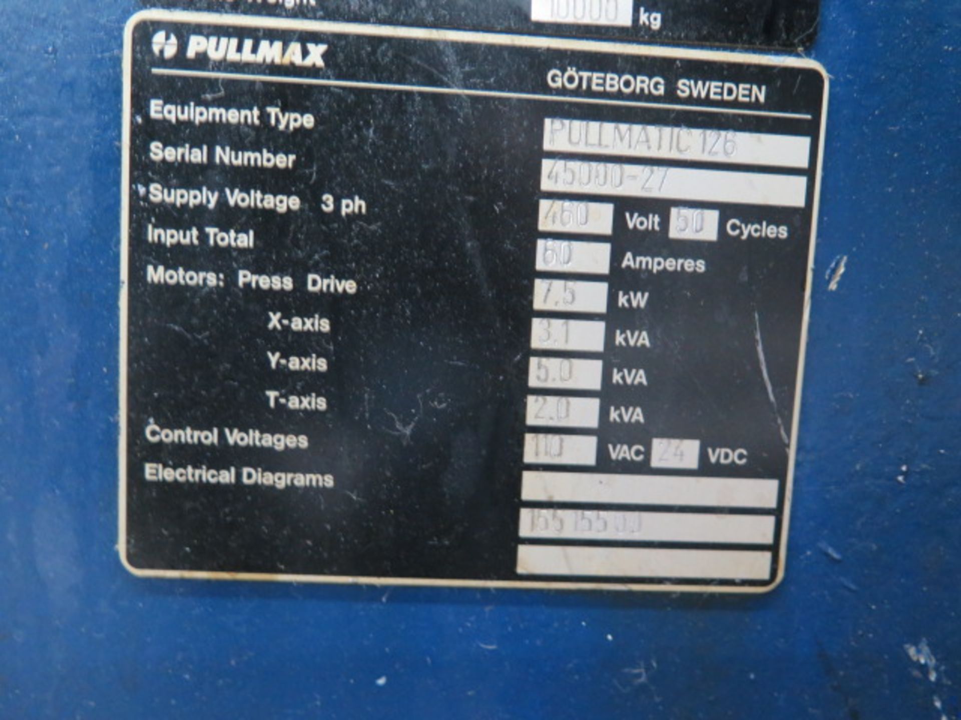1996 Pullmax Pullmatic 126 33 Ton 15-Station CNC Turret Punch Press s/n 45000027, SOLD AS IS - Image 16 of 16