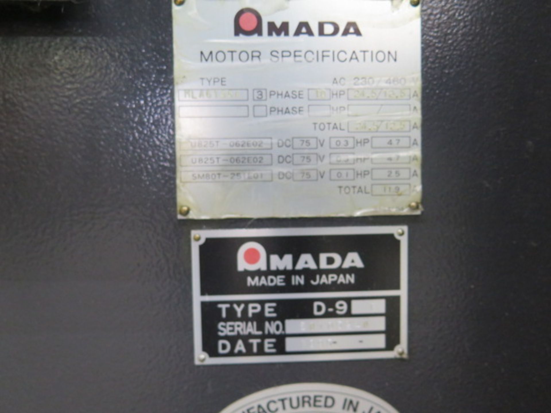 Amada RG100 100 Ton x 10’ CNC Press Brake s/n 105240 w/ NC9-EX II 3 AXIS Controls, SOLD AS IS - Image 20 of 20