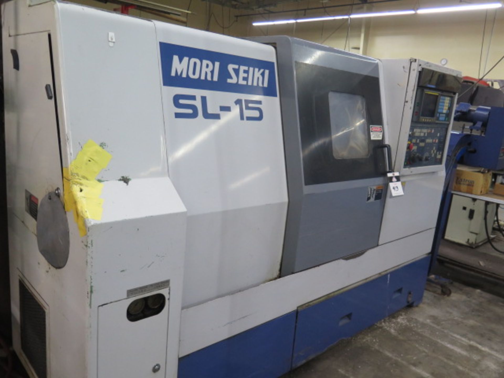 Mori Seiki SL-15 CNC Turning Center s/n 1528 w/ Fanuc MF-T4 Controls, 12-Station Turret, SOLD AS IS - Image 3 of 15