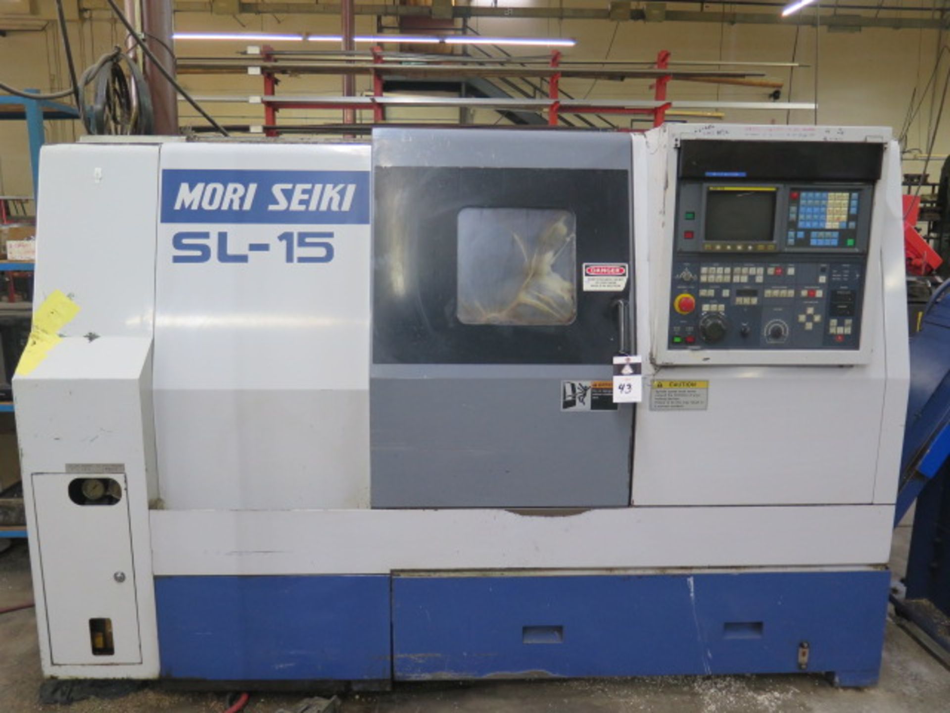 Mori Seiki SL-15 CNC Turning Center s/n 1528 w/ Fanuc MF-T4 Controls, 12-Station Turret, SOLD AS IS