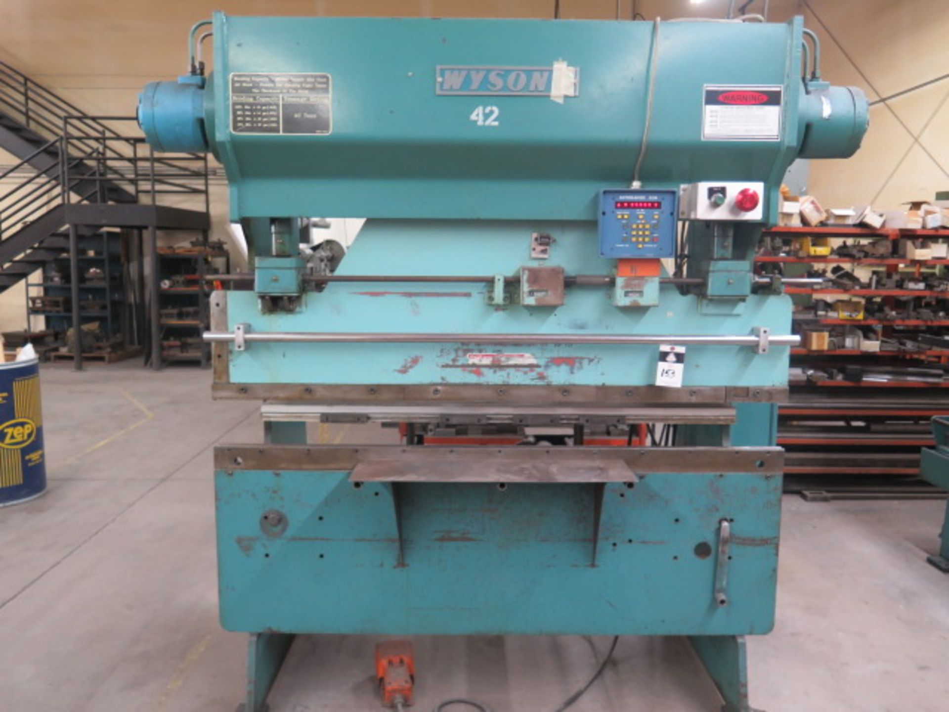 Wysong H-4072 40 Ton x 72” CNC Press Brake s/n HPB13-237 w/ Autogauge 524 Controls, SOLD AS IS