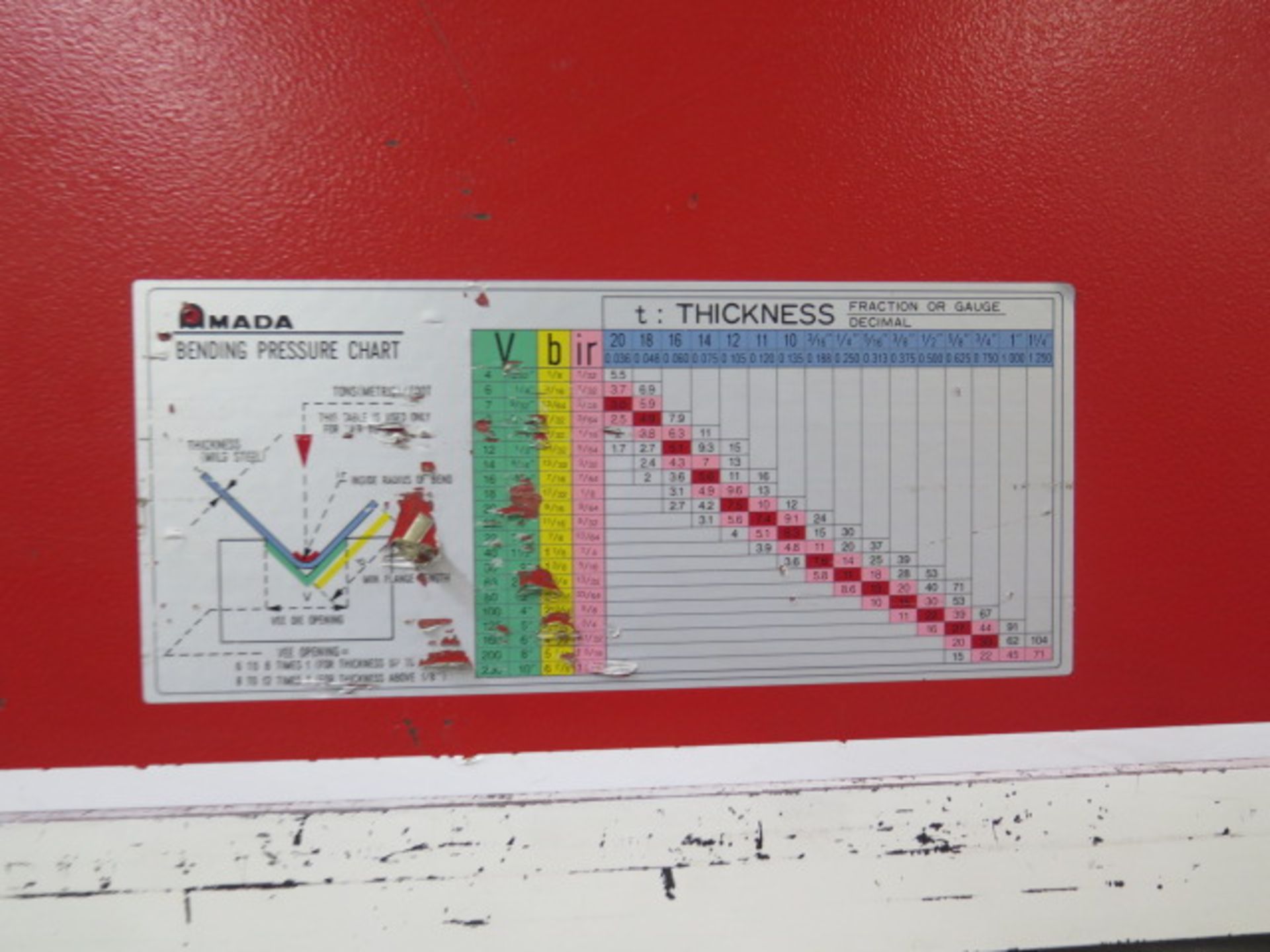 Amada RG100 100 Ton x 10’ CNC Press Brake s/n 105240 w/ NC9-EX II 3 AXIS Controls, SOLD AS IS - Image 14 of 20