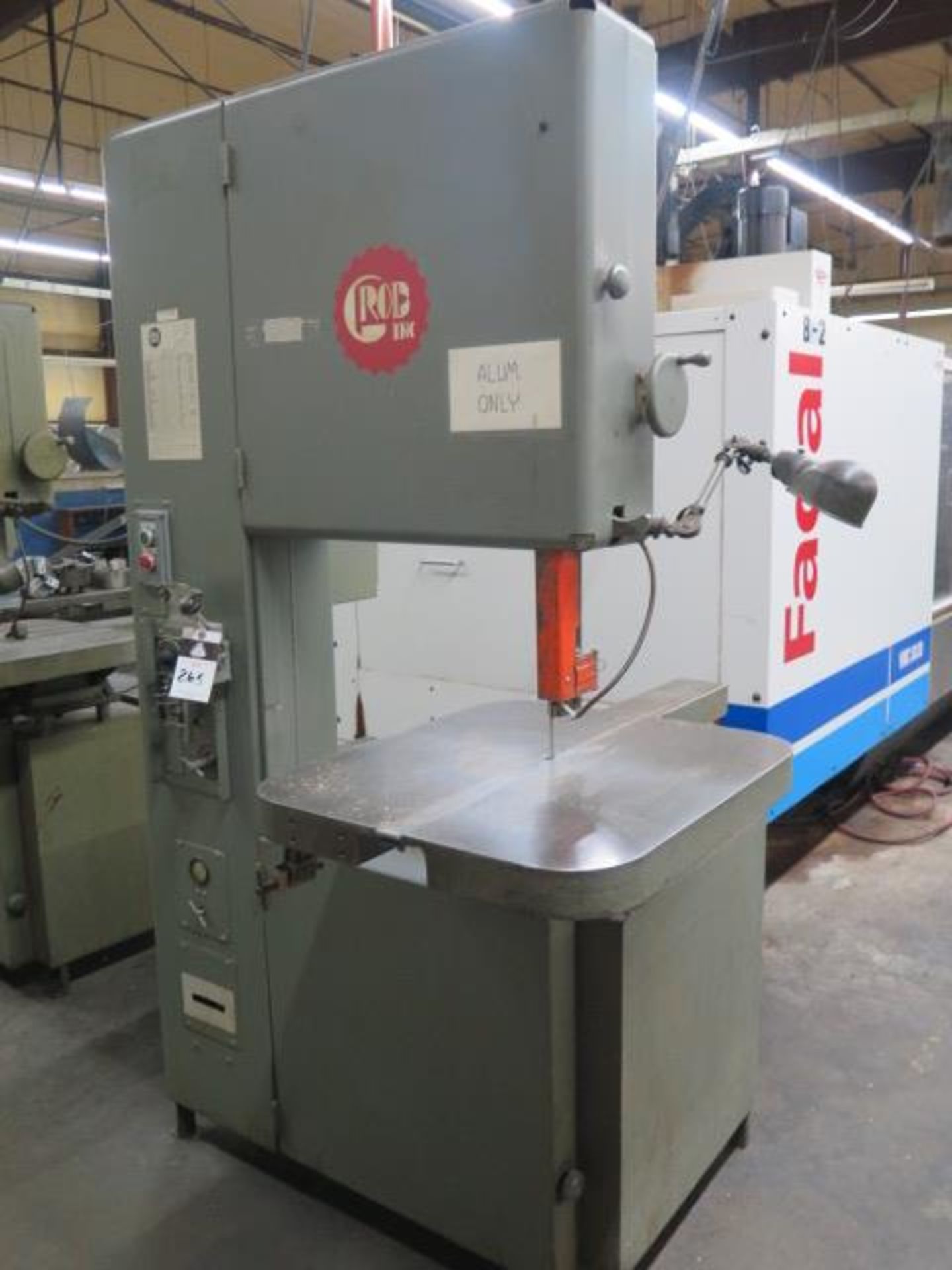 Grob 4V-24 24” Vertical Band Saw s/n 1476 w/ Blade Welder, 24” x 28” Table (SOLD AS-IS - NO - Image 2 of 7