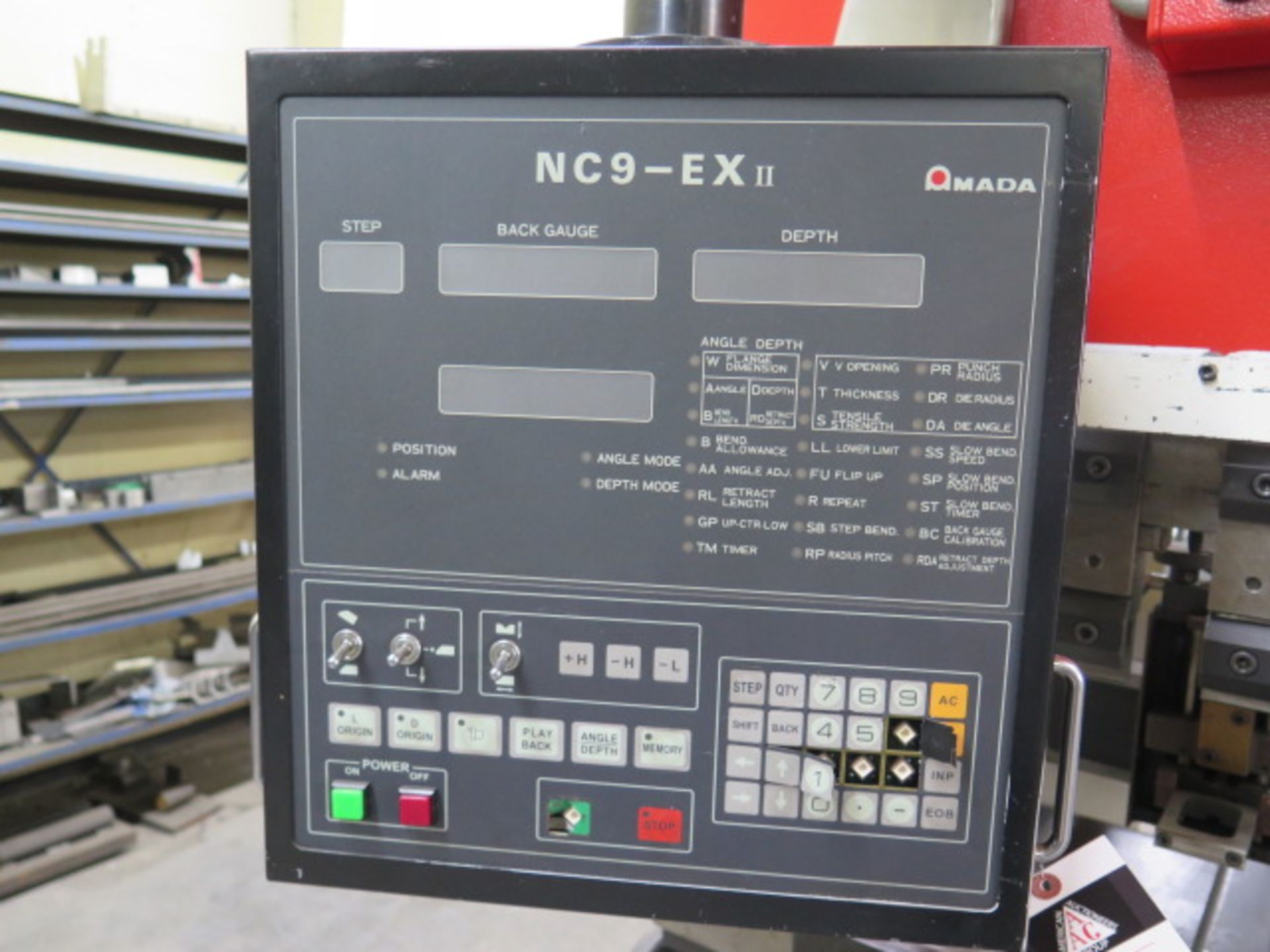 Amada RG100 100 Ton x 10’ CNC Press Brake s/n 105240 w/ NC9-EX II 3 AXIS Controls, SOLD AS IS - Image 12 of 20
