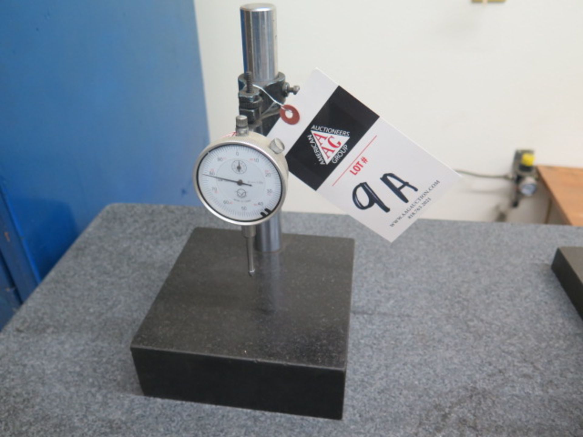 Granite Indicator Base w/ Dial Drop Indicator (SOLD AS-IS - NO WARRANTY)