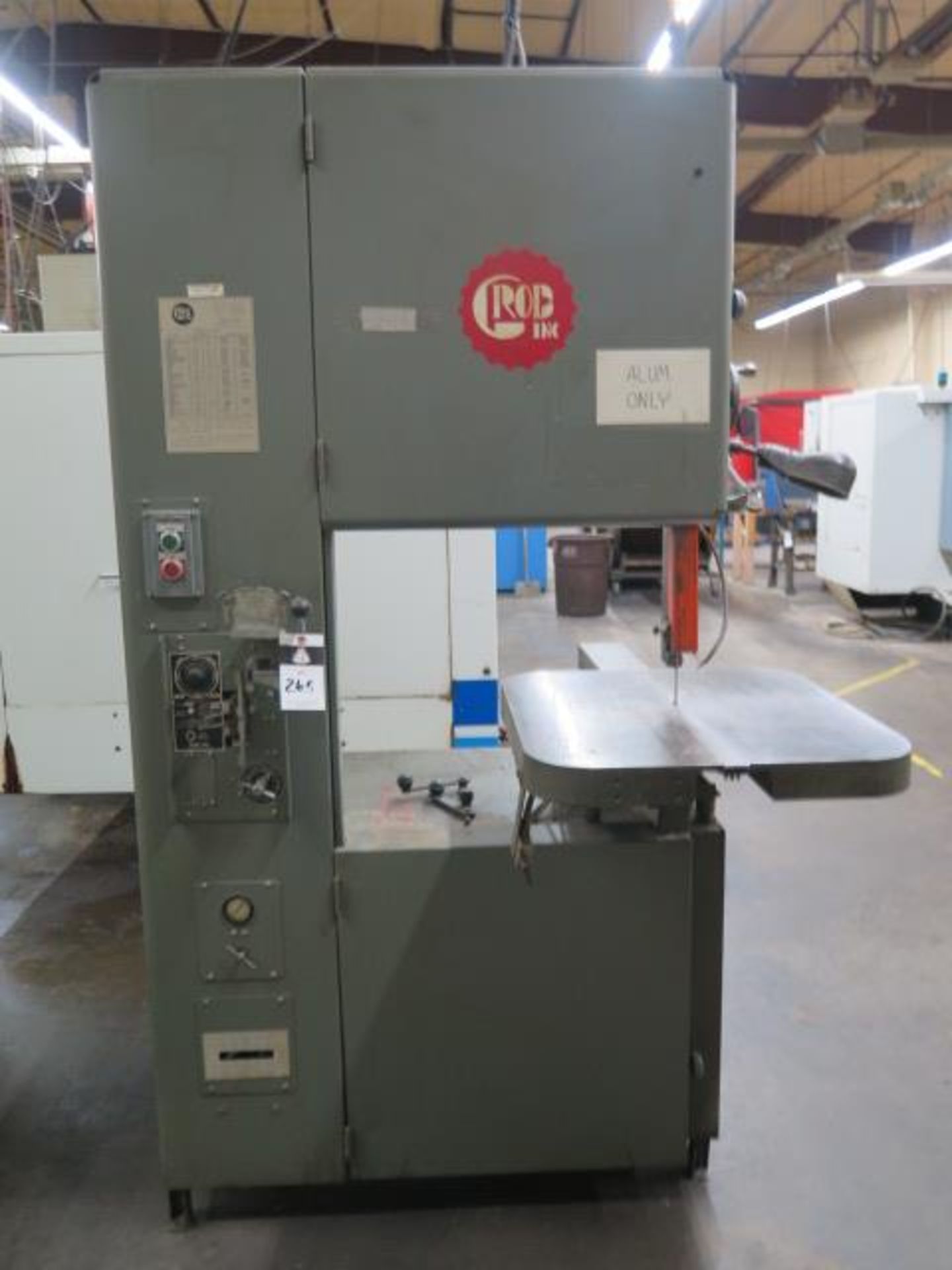 Grob 4V-24 24” Vertical Band Saw s/n 1476 w/ Blade Welder, 24” x 28” Table (SOLD AS-IS - NO