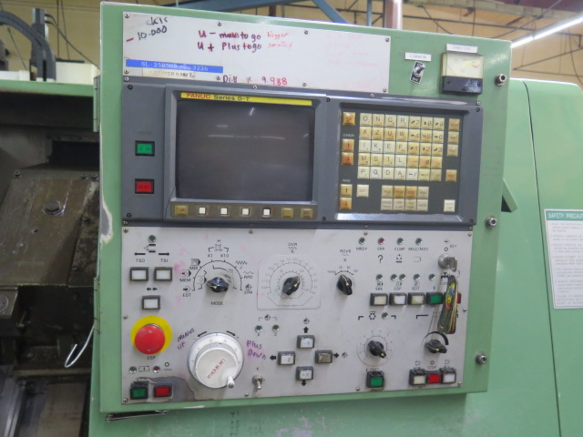 Mori Seiki SL-25 CNC Turning Center s/n 3226 w/ Fanuc 0-T Controls, 10-Station Turret, SOLD AS IS - Image 9 of 14