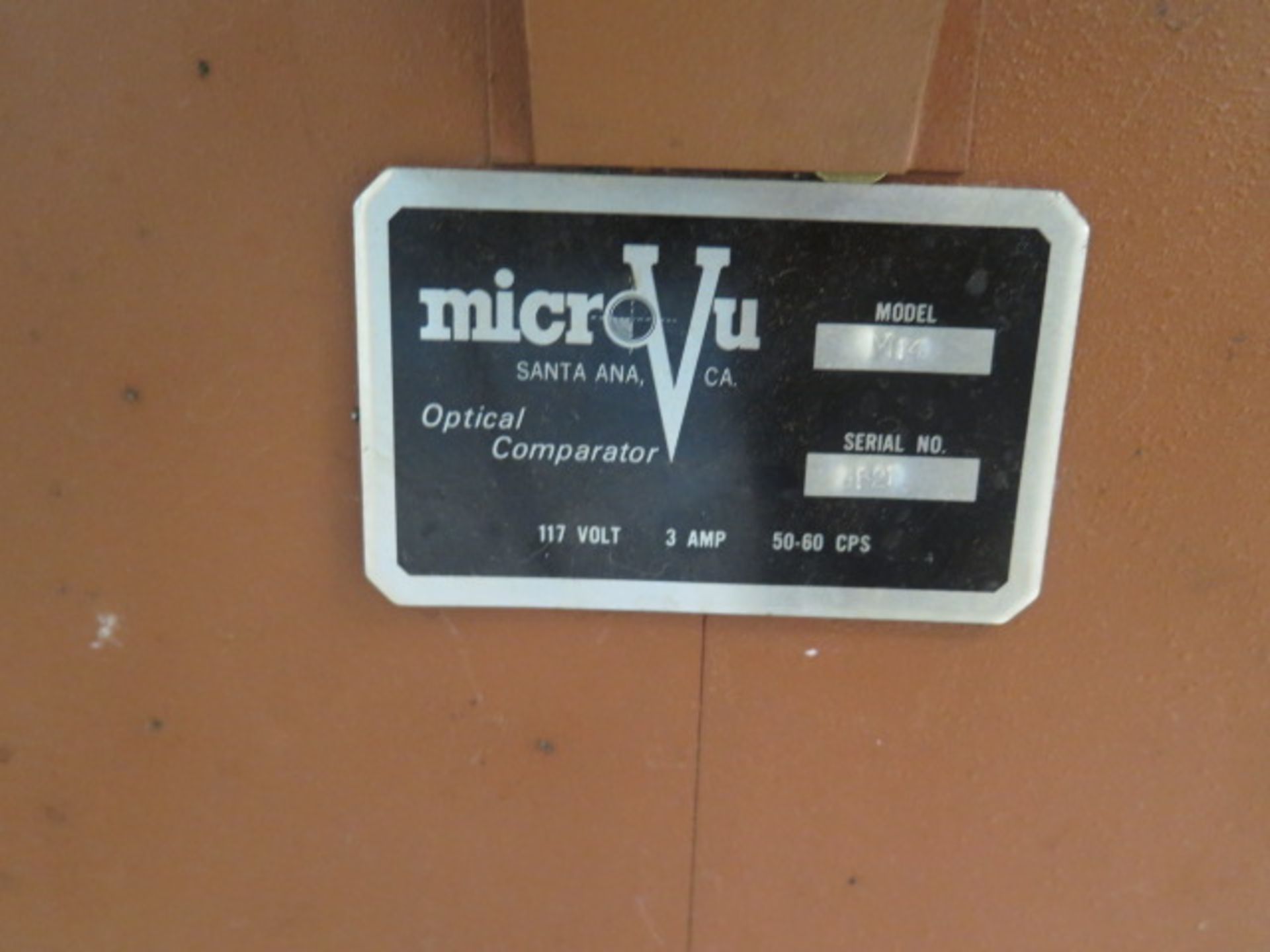 MicroVu mdl. M14 14” Floor Model Optical Comparator s/n 3521 w/ Enco Platinum Plus DRO, Surface - Image 11 of 11