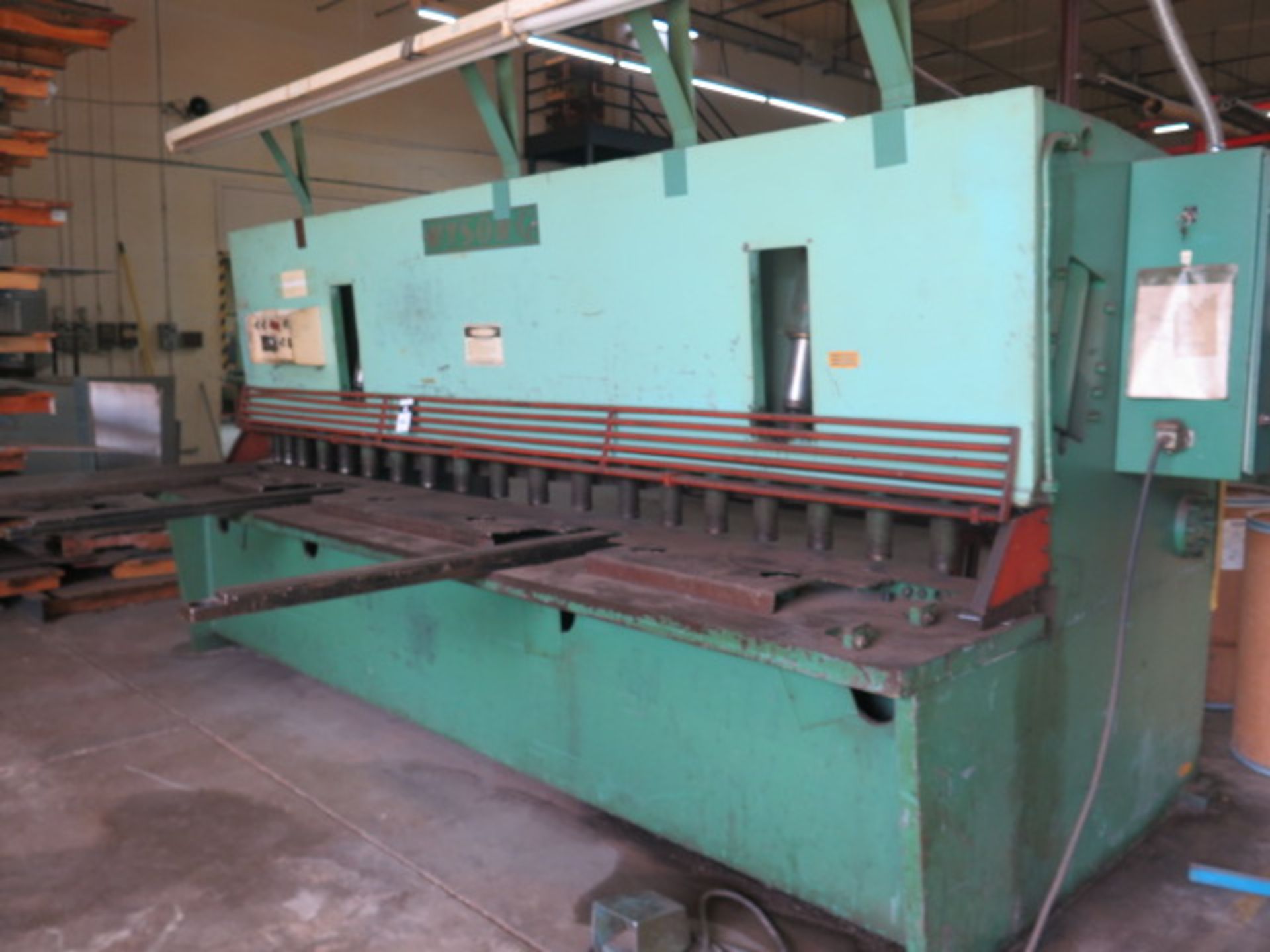 Wysong Type CP 3700 x 12.7 12’ x ½” Hydraulic Power Shear s/n 1930S w/ Wysong Controls, SOLD AS IS - Image 2 of 14