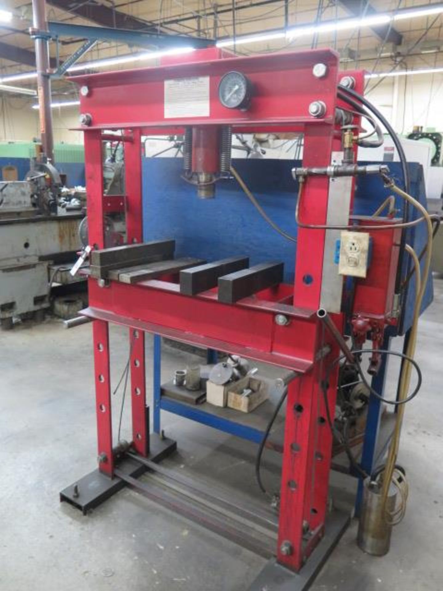 Central Hydraulics 50-Ton Air-Over-Hydraulic Hydraulic H-Frame Press (SOLD AS-IS - NO WARRANTY) - Image 2 of 6
