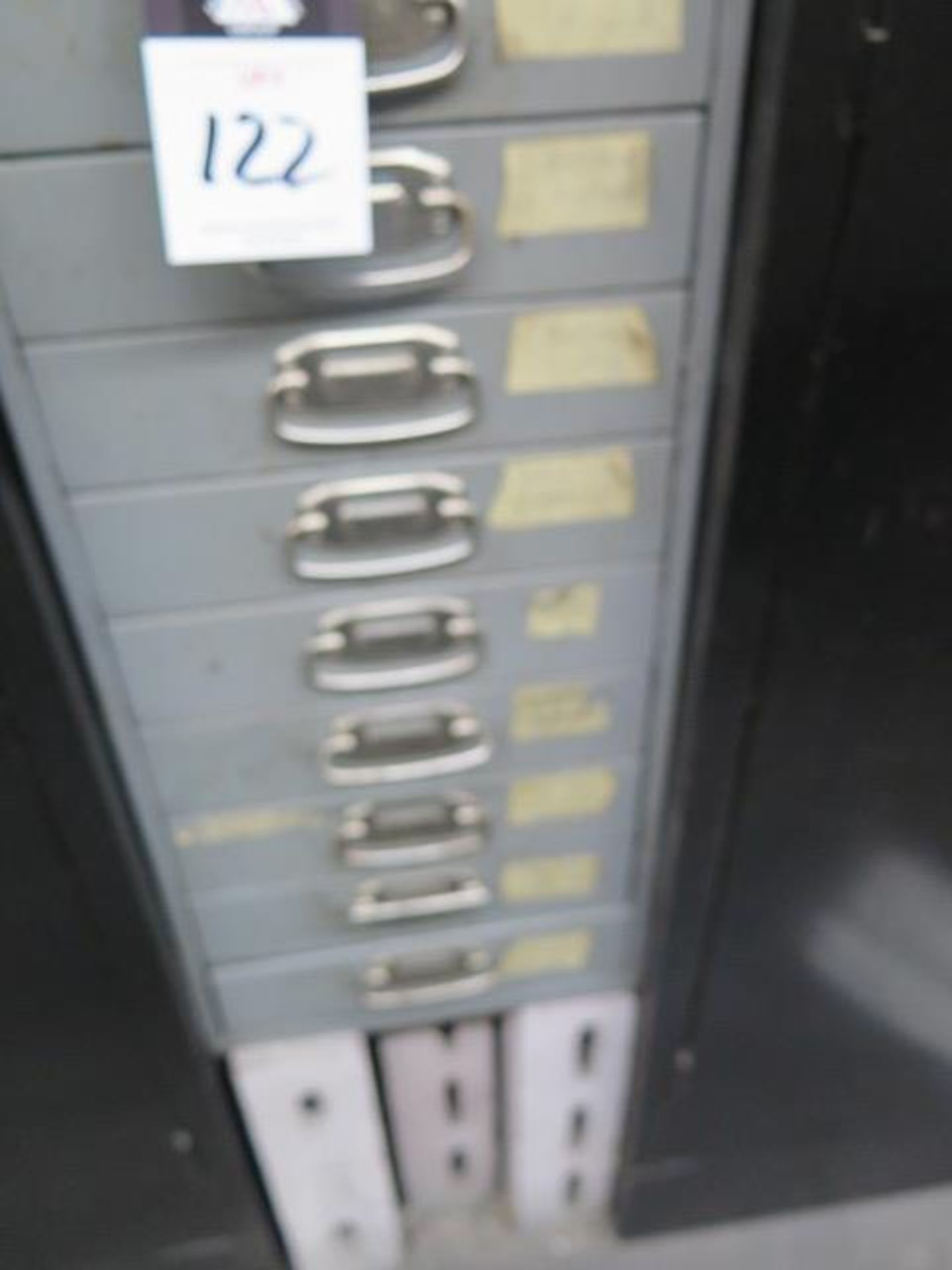 10-Drawer Cabinet w/ Endmills, Radius Cutters, Key-Slot Cutters and Slitting Saws, (3) Storage - Image 6 of 11