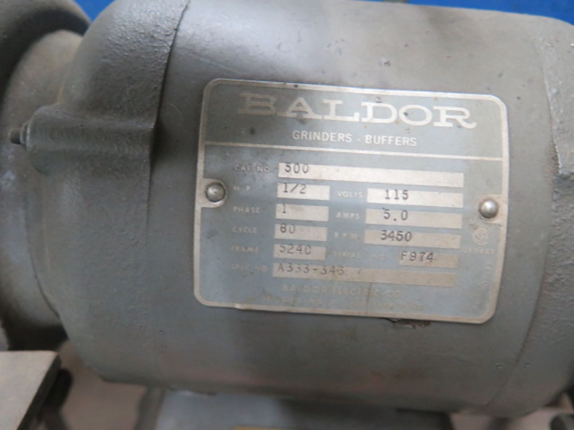 Baldor Pedestal Carbide Tool Grinder (SOLD AS-IS - NO WARRANTY) - Image 5 of 5