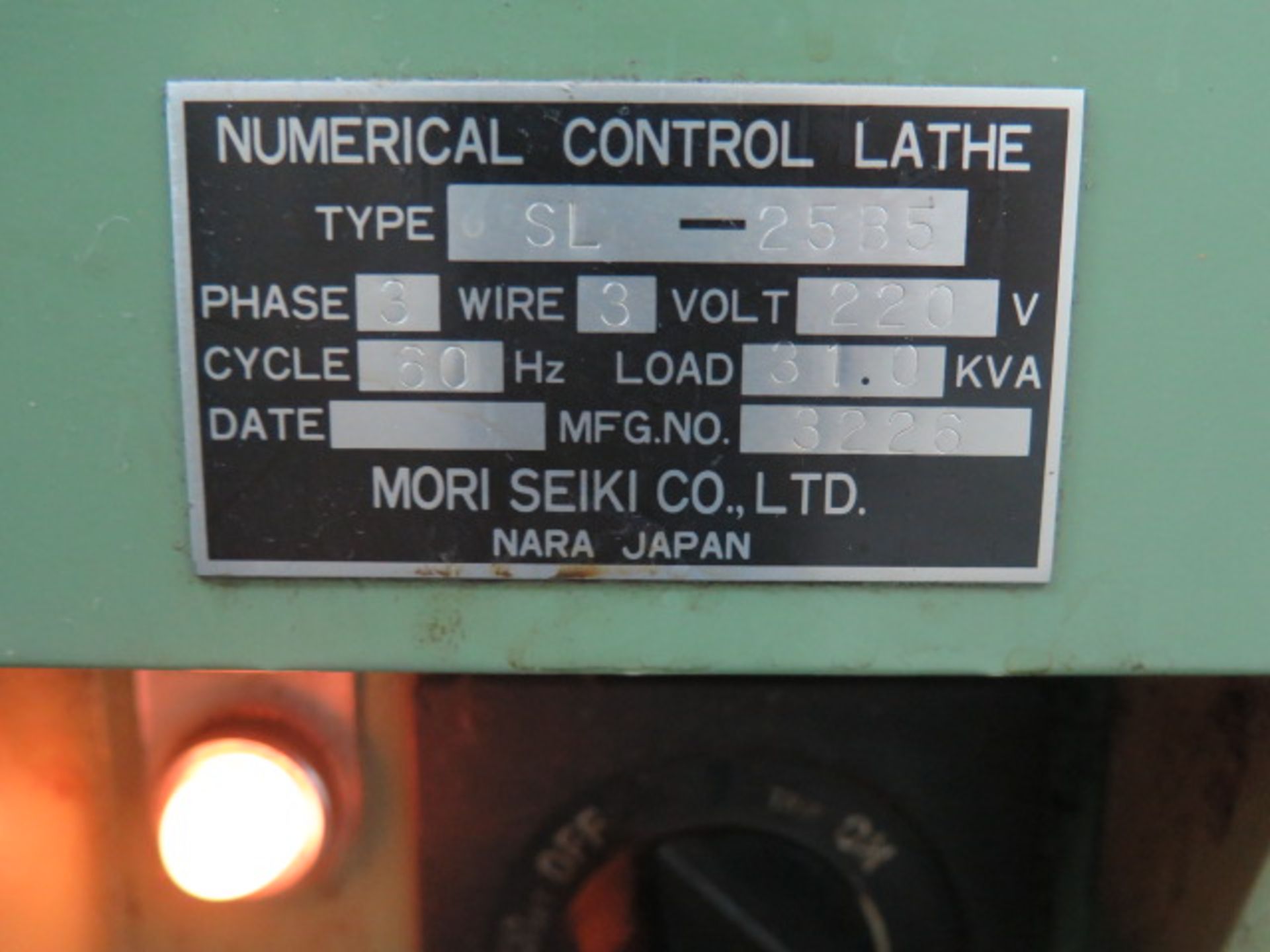 Mori Seiki SL-25 CNC Turning Center s/n 3226 w/ Fanuc 0-T Controls, 10-Station Turret, SOLD AS IS - Image 14 of 14