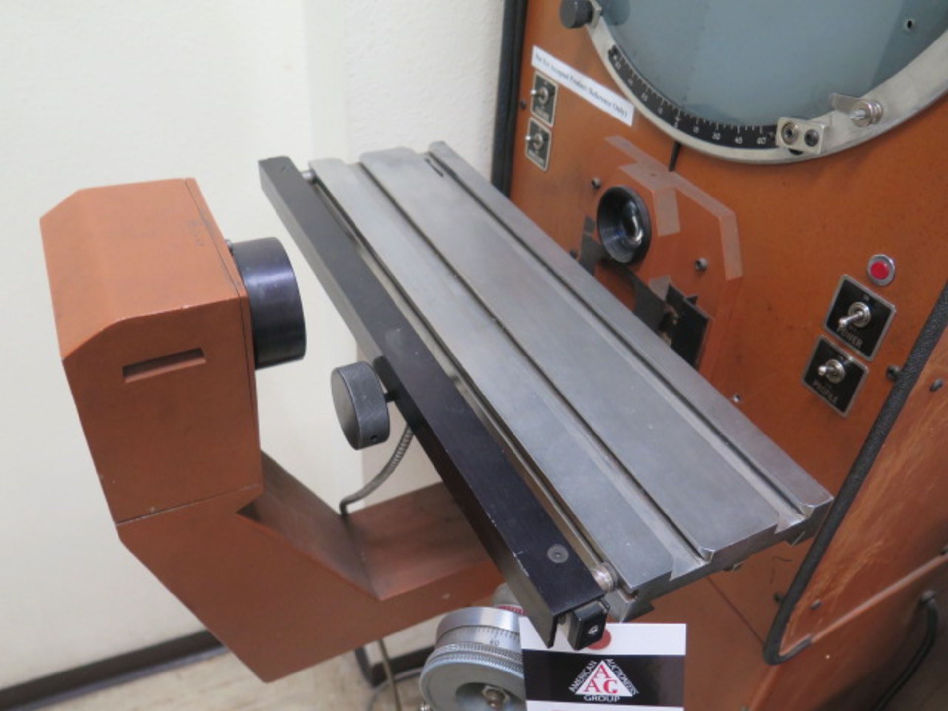 MicroVu mdl. M14 14” Floor Model Optical Comparator s/n 3521 w/ Enco Platinum Plus DRO, Surface - Image 5 of 11