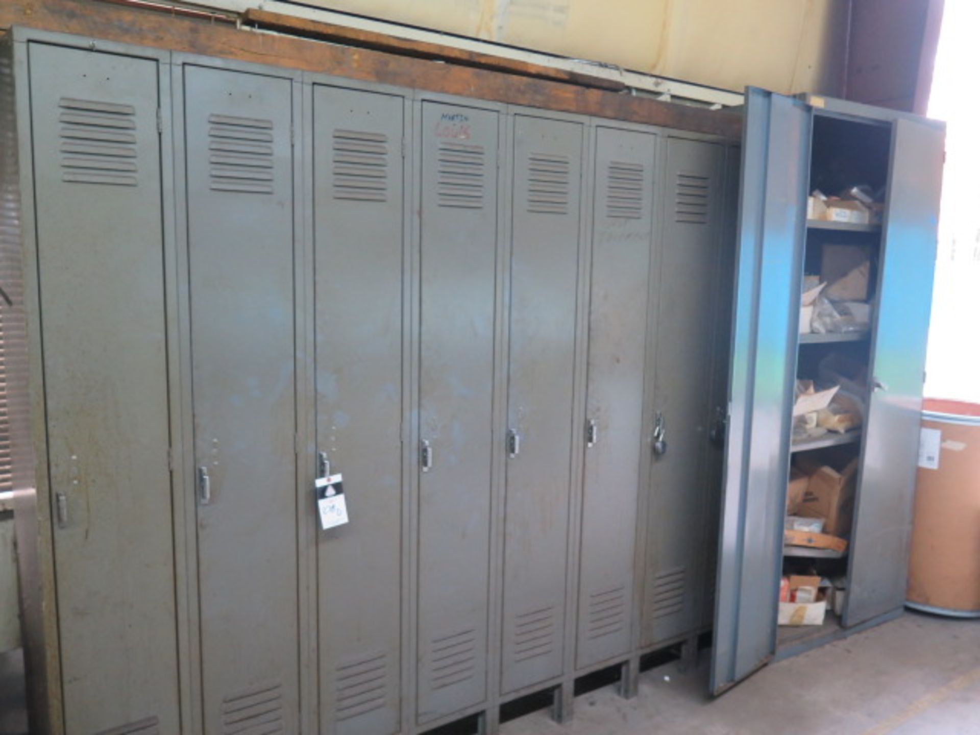 Employee Lockers, Parts Washer and Storage Cabinet w/ Hardware (SOLD AS-IS - NO WARRANTY)