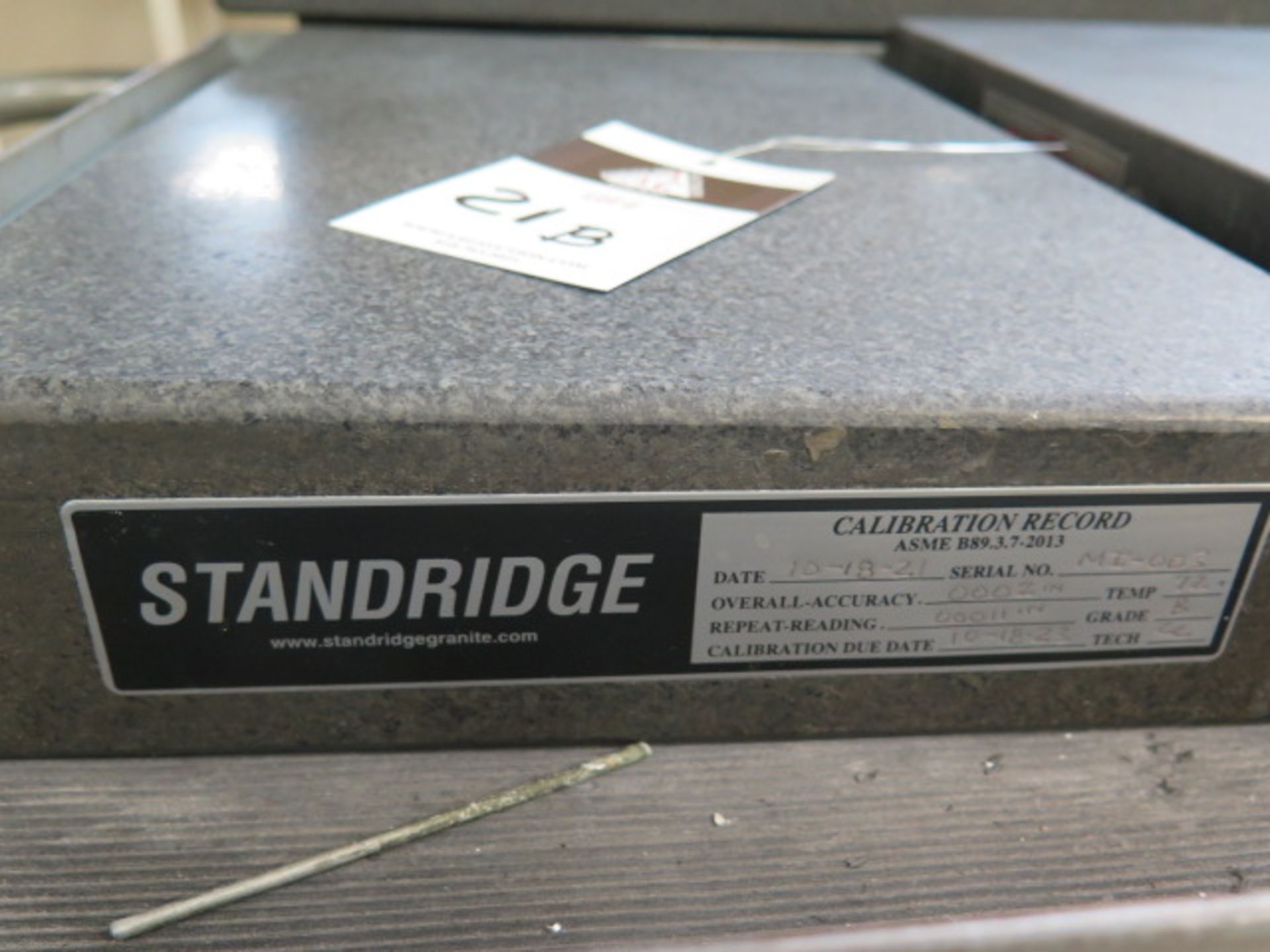 Standridge 12" x 18" x 3" Granite Surface Plate (SOLD AS-IS - NO WARRANTY) - Image 5 of 5