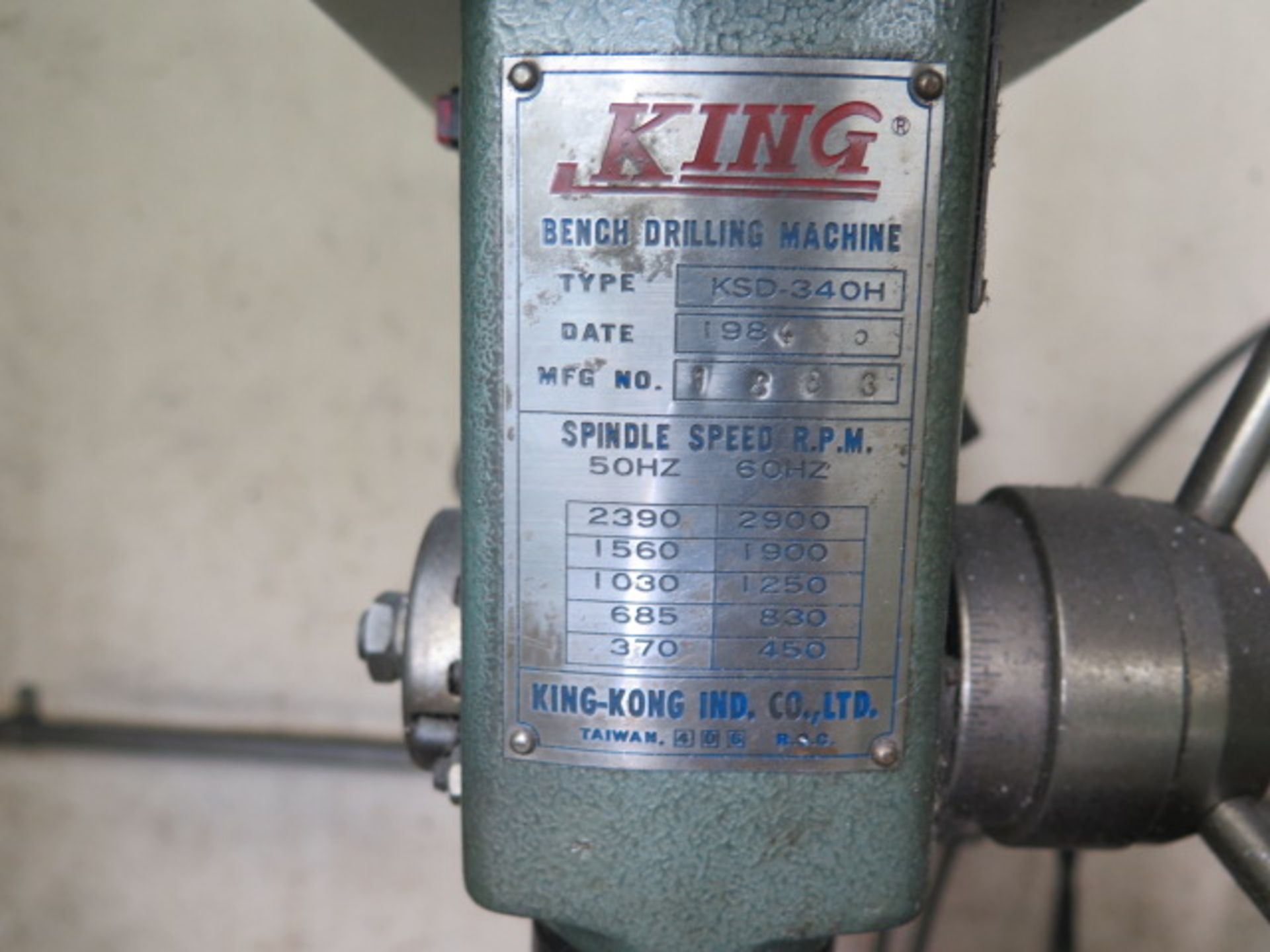 King Bench Model Drill Press w/ Bench (SOLD AS-IS - NO WARRANTY) - Image 6 of 6