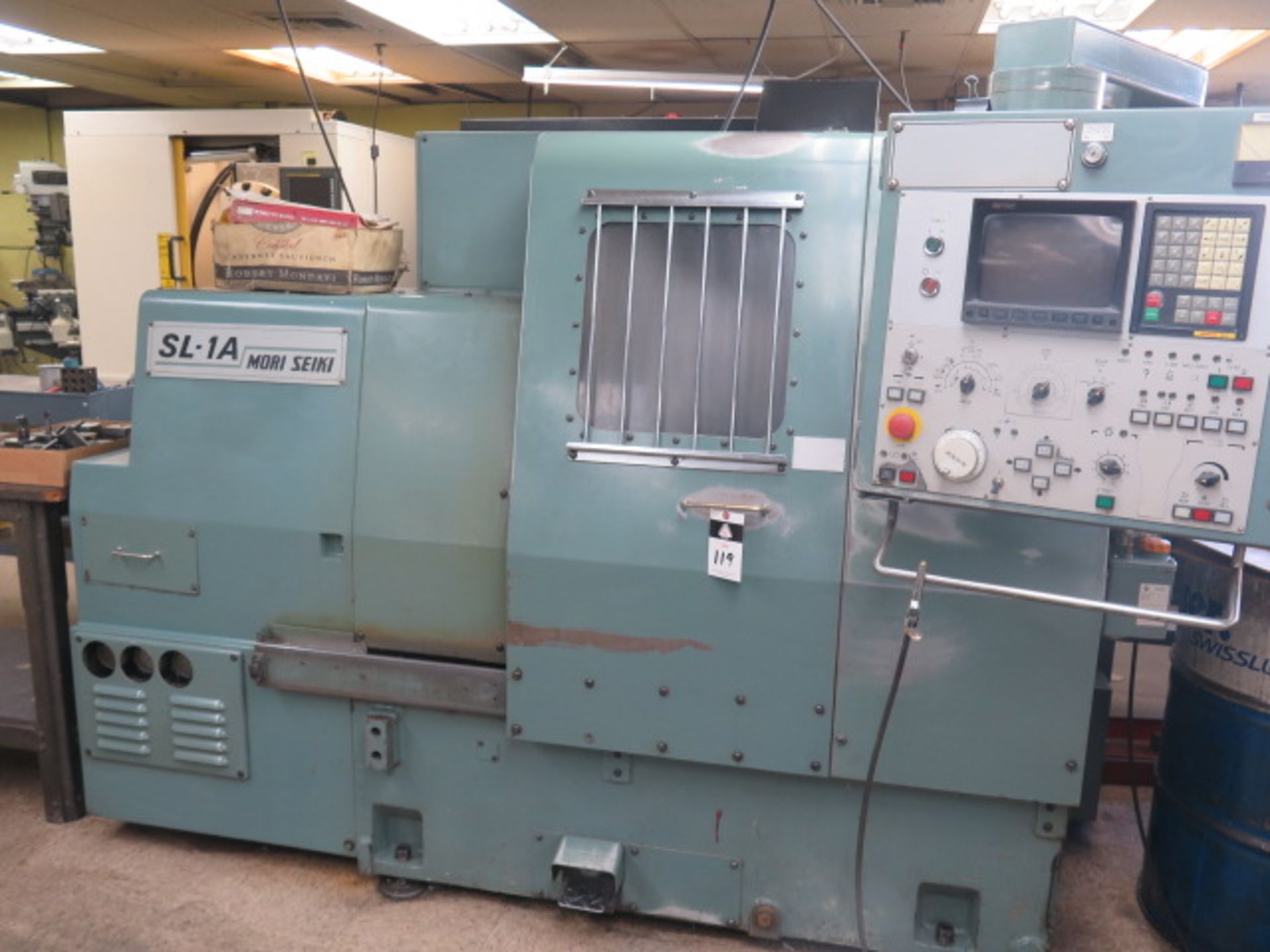 Mori Seiki SL-1A CNC Turning Center s/n 836 w/ Fanuc 10T Controls, 12-Station Turret, SOLD AS IS