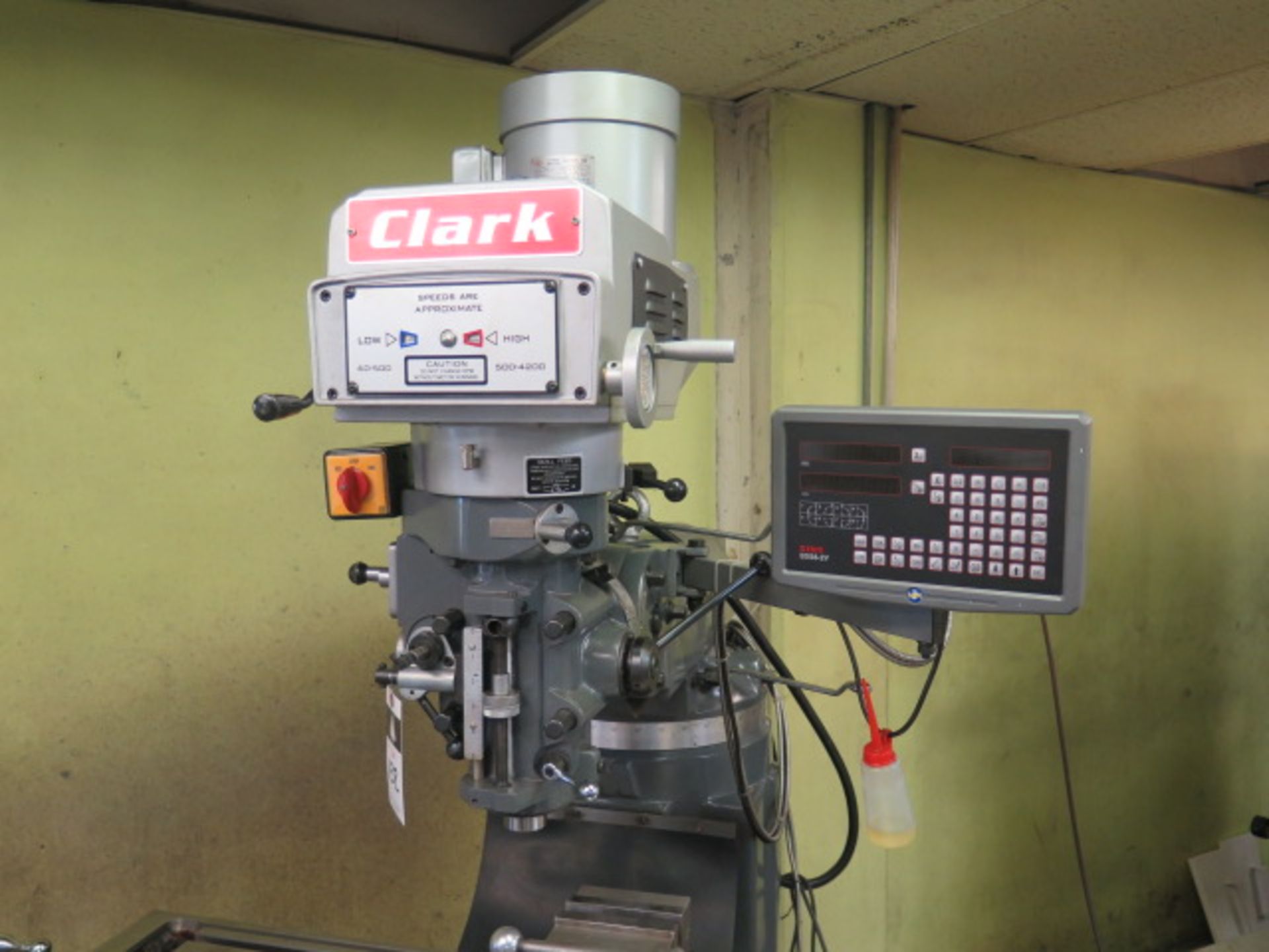 2015 Clark B3V Vertical Mill s/n 150237 w/ Sino SDS6-2V Programmable DRO, 3Hp Motor, SOLD AS IS - Image 3 of 9