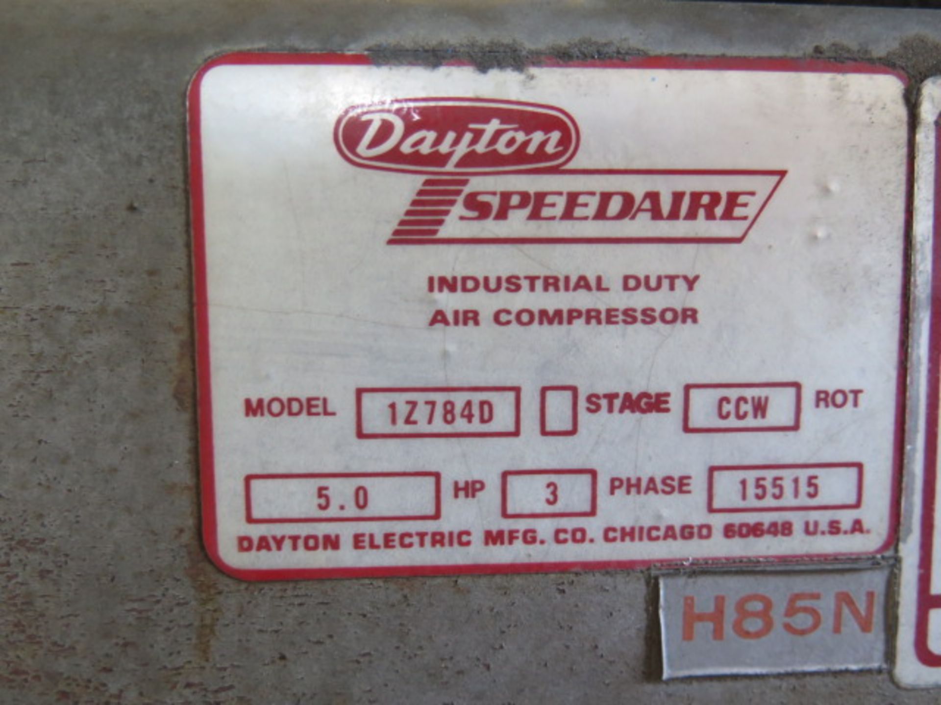 5Hp Horizontal Air Compressor w/ 60 Gallon Tank (SOLD AS-IS - NO WARRANTY) - Image 7 of 7