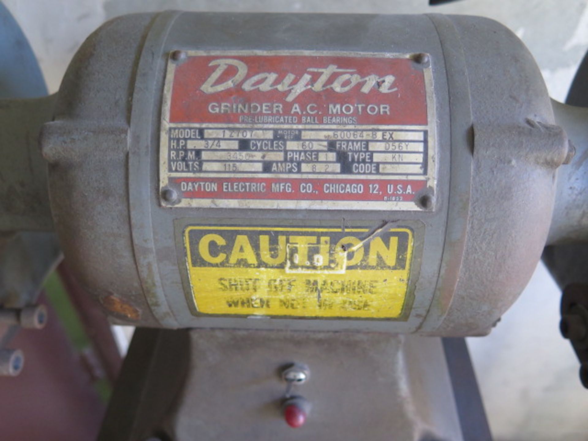 Dayton 8” Pedestal Grinder (SOLD AS-IS - NO WARRANTY) - Image 5 of 5