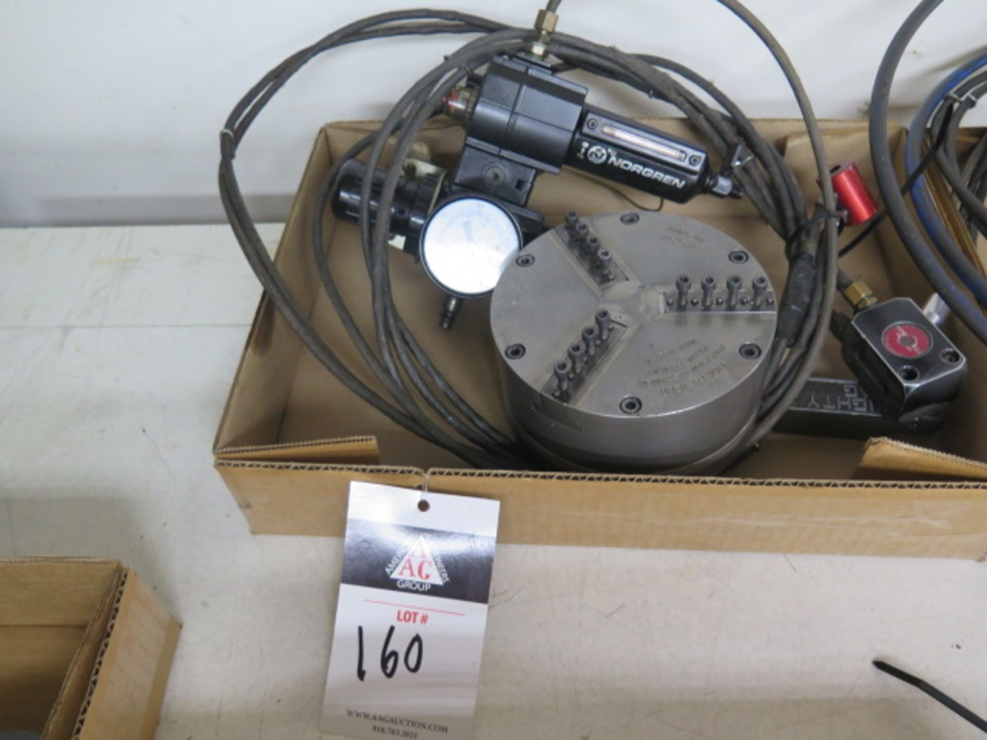 Northfield Pneumatic 6" 3-Jaw Chuck w/ Pneumatic Controls (SOLD AS-IS - NO WARRANTY)