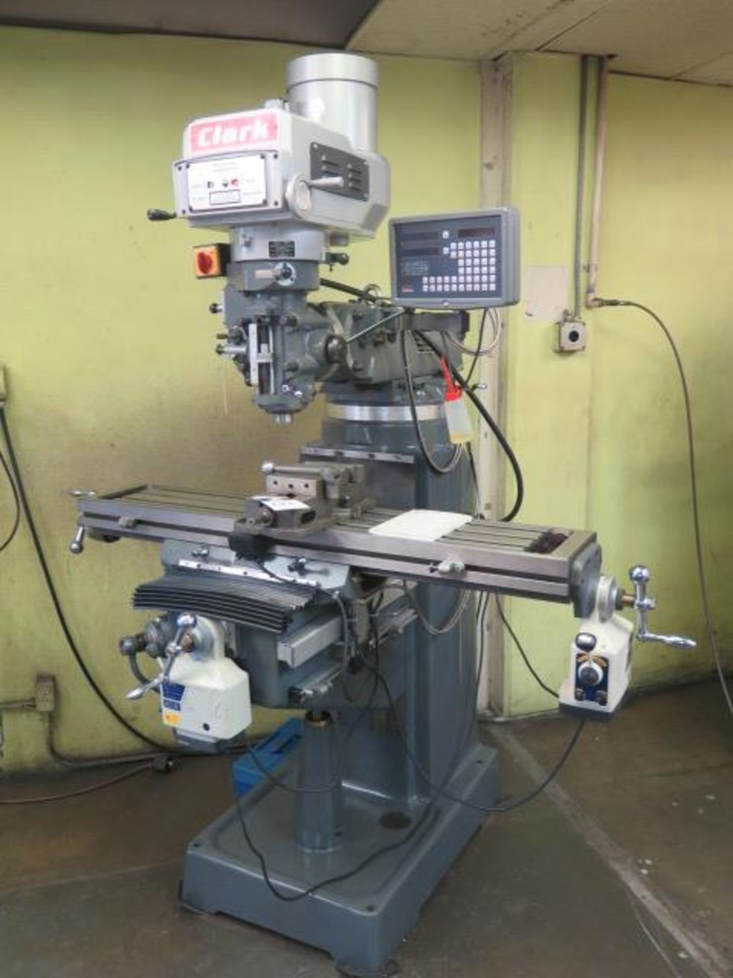 2015 Clark B3V Vertical Mill s/n 150237 w/ Sino SDS6-2V Programmable DRO, 3Hp Motor, SOLD AS IS - Image 2 of 9