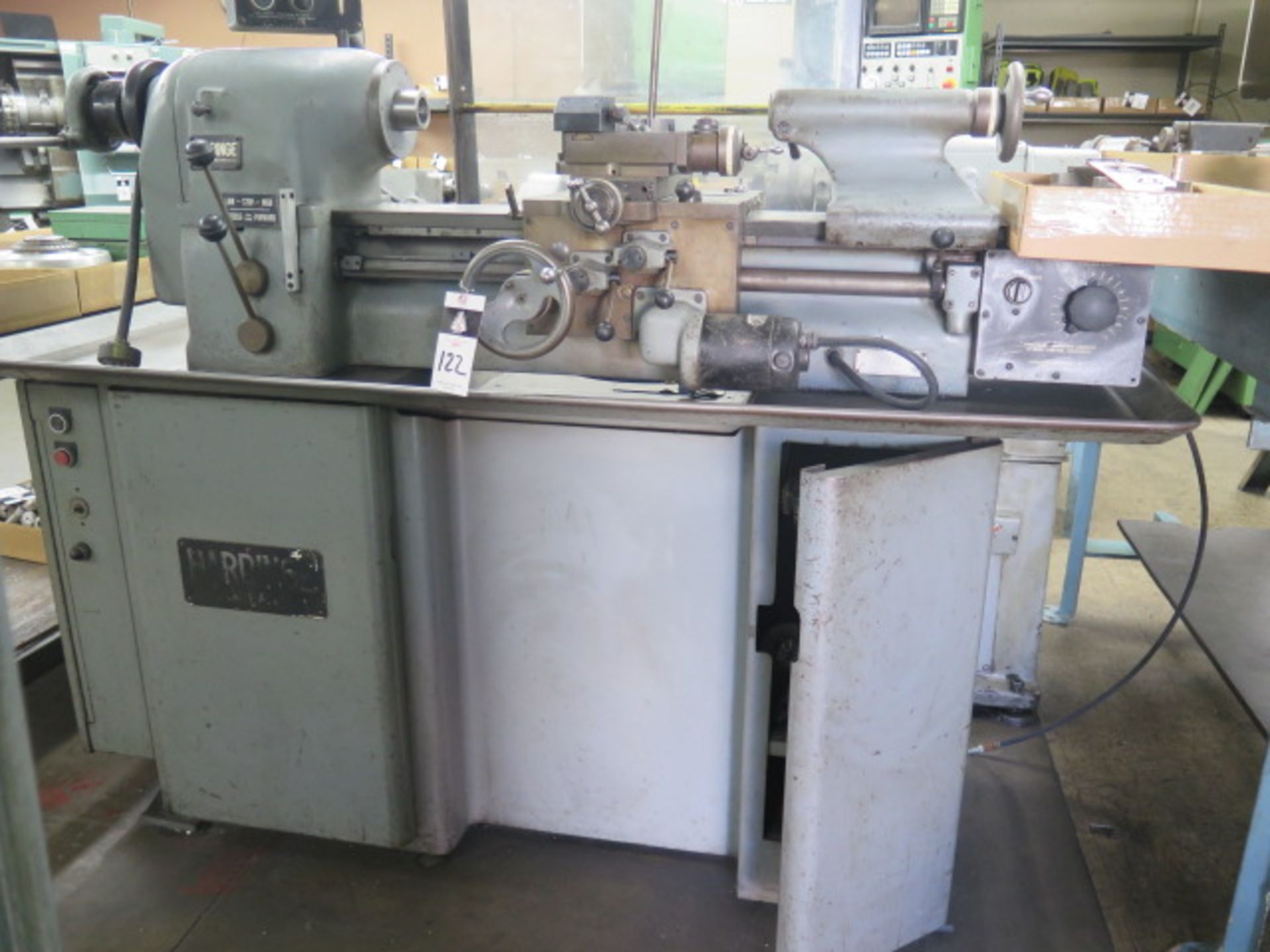 Hardinge TFB-H Wide Bed Second OP Lathe w/ 125-3000 RPM, Tailstock, Power Feeds, KDK, SOLD AS IS