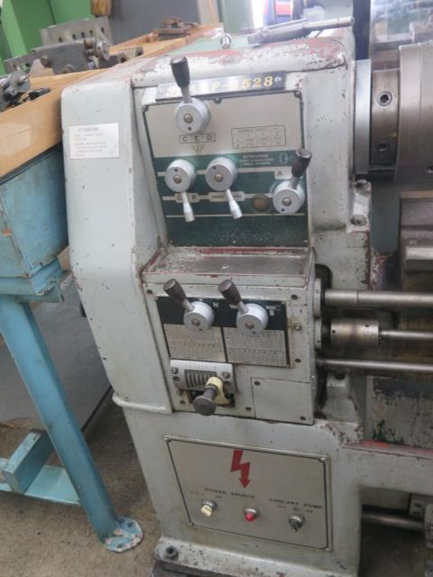 Sharp 1528 15” x 28” Geared Head Gap Bed Lathe s/n 922 w/ 83-1800 RPM, Inch/mm Threading, SOLD AS IS - Image 3 of 12