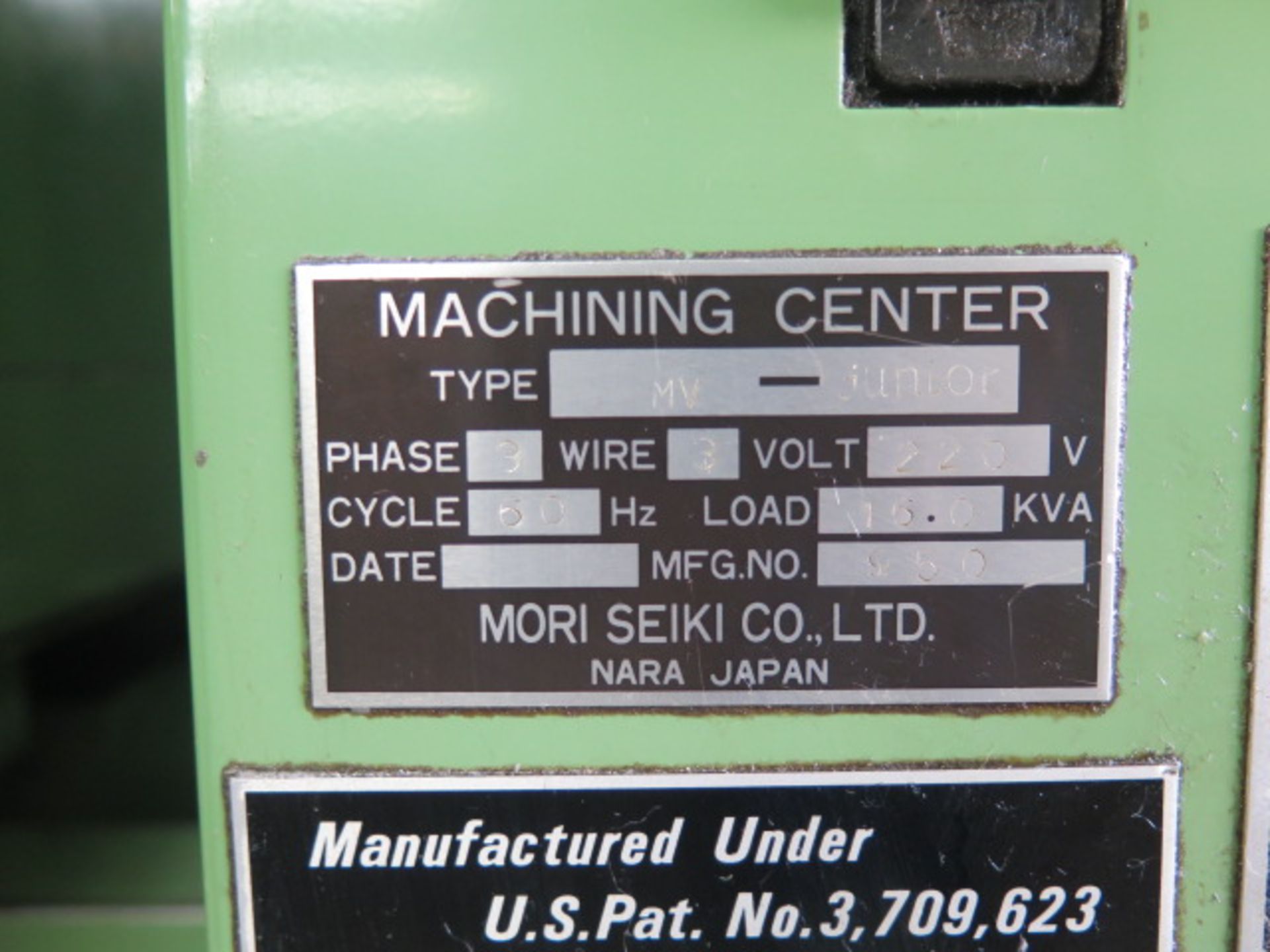 Mori Seiki MV Junior CNC Vertical Machining Center s/n 950 w/ Fanuc System 10M Controls, SOLD AS IS - Image 13 of 13