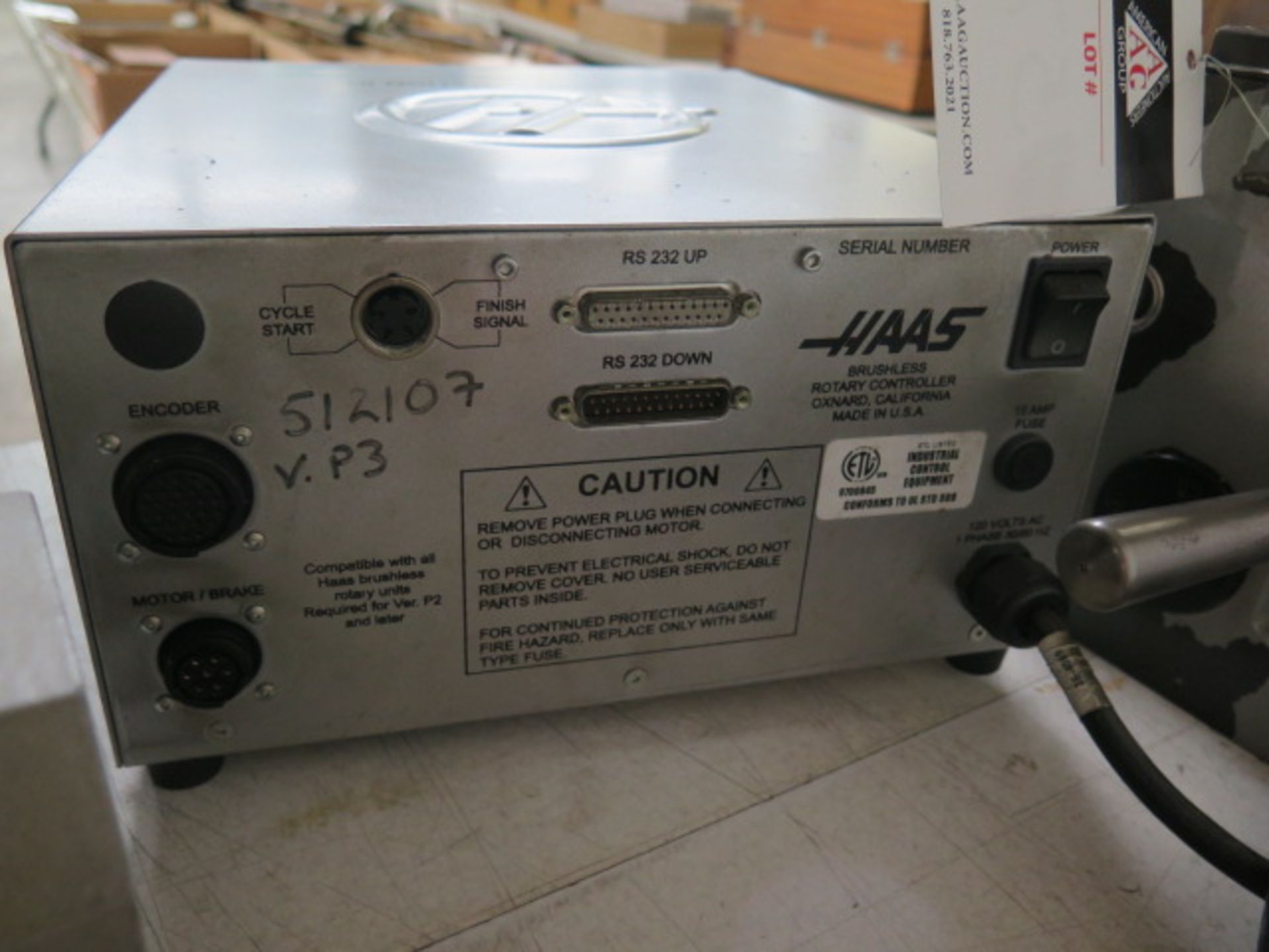 Haas 4th Axic 5C Rotary Head w/ Haas Servo Controller (SOLD AS-IS - NO WARRANTY) - Image 8 of 10