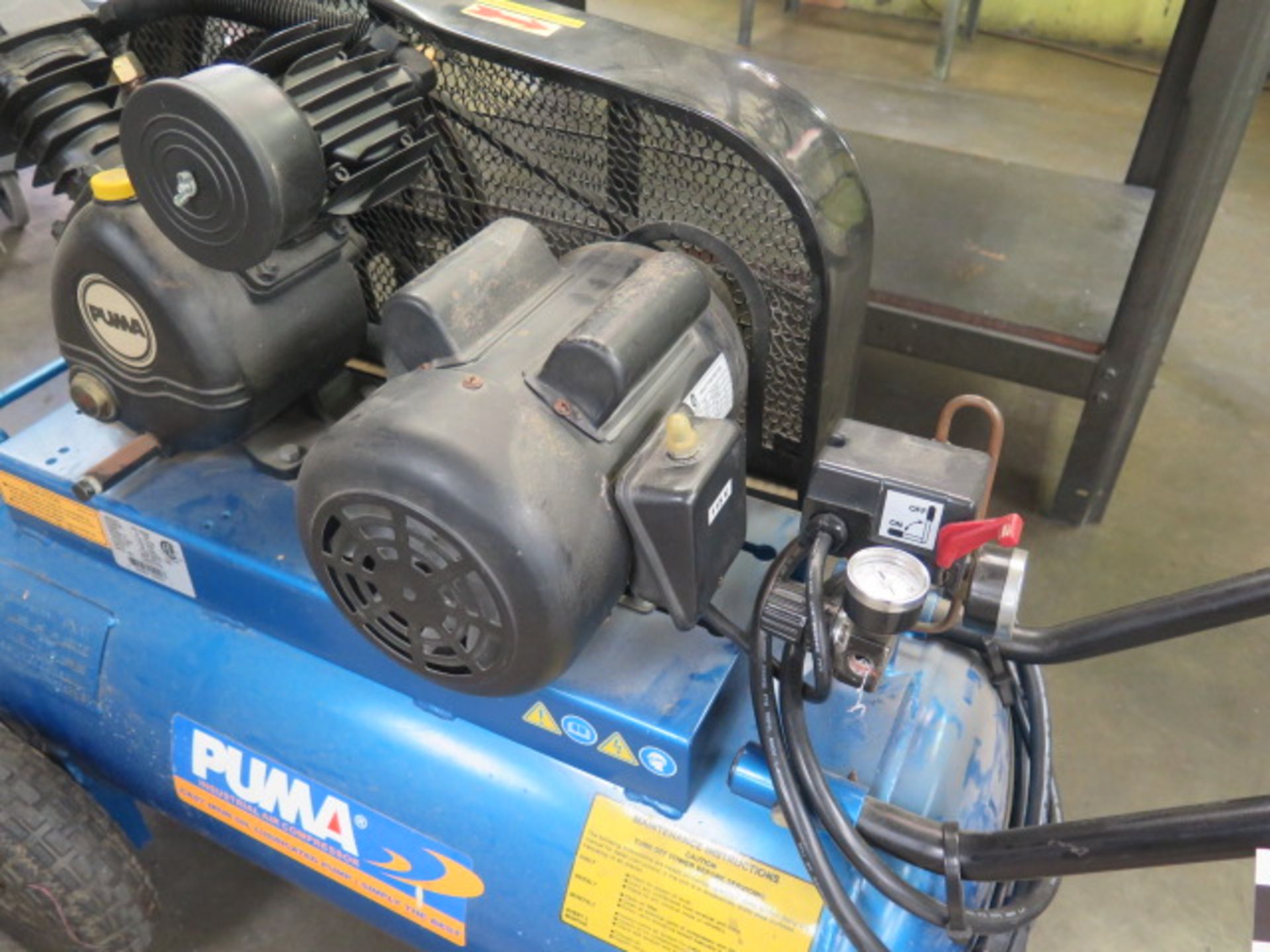 Puma 2Hp Portable Air Compressor w/ 2-Stage Pump, 20 Gallon Tank (SOLD AS-IS - NO WARRANTY) - Image 3 of 7