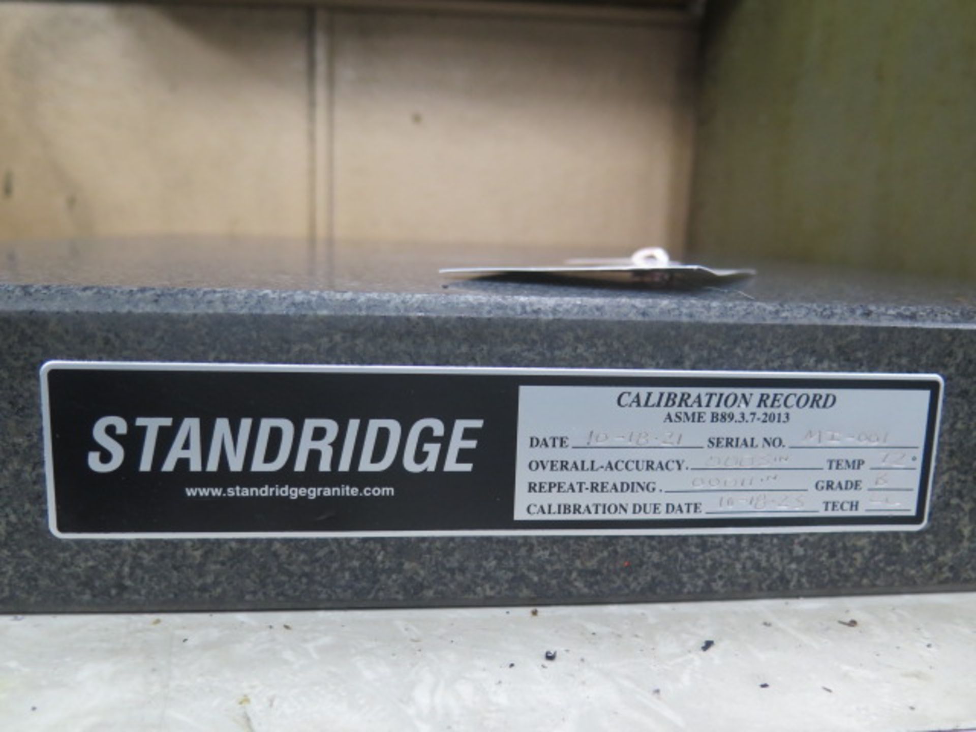 Standridge 18" x 24" x 3" Granite Surface Plate w/ Cabinet Base (SOLD AS-IS - NO WARRANTY) - Image 6 of 6