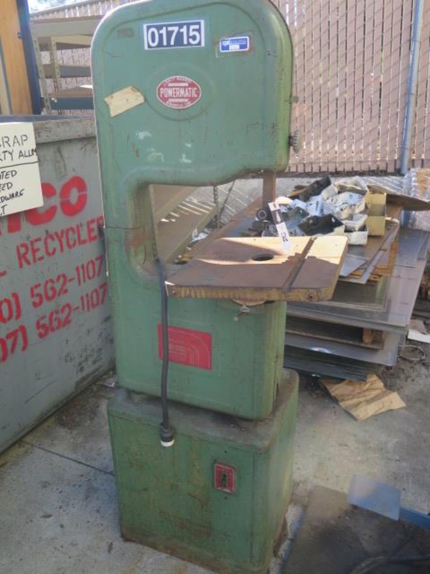 Powermatic mdl. 143 14” Vertical Band Saw s/n 66-2558-3 w/ Stand (SOLD AS-IS - NO WARRANTY) - Image 2 of 4