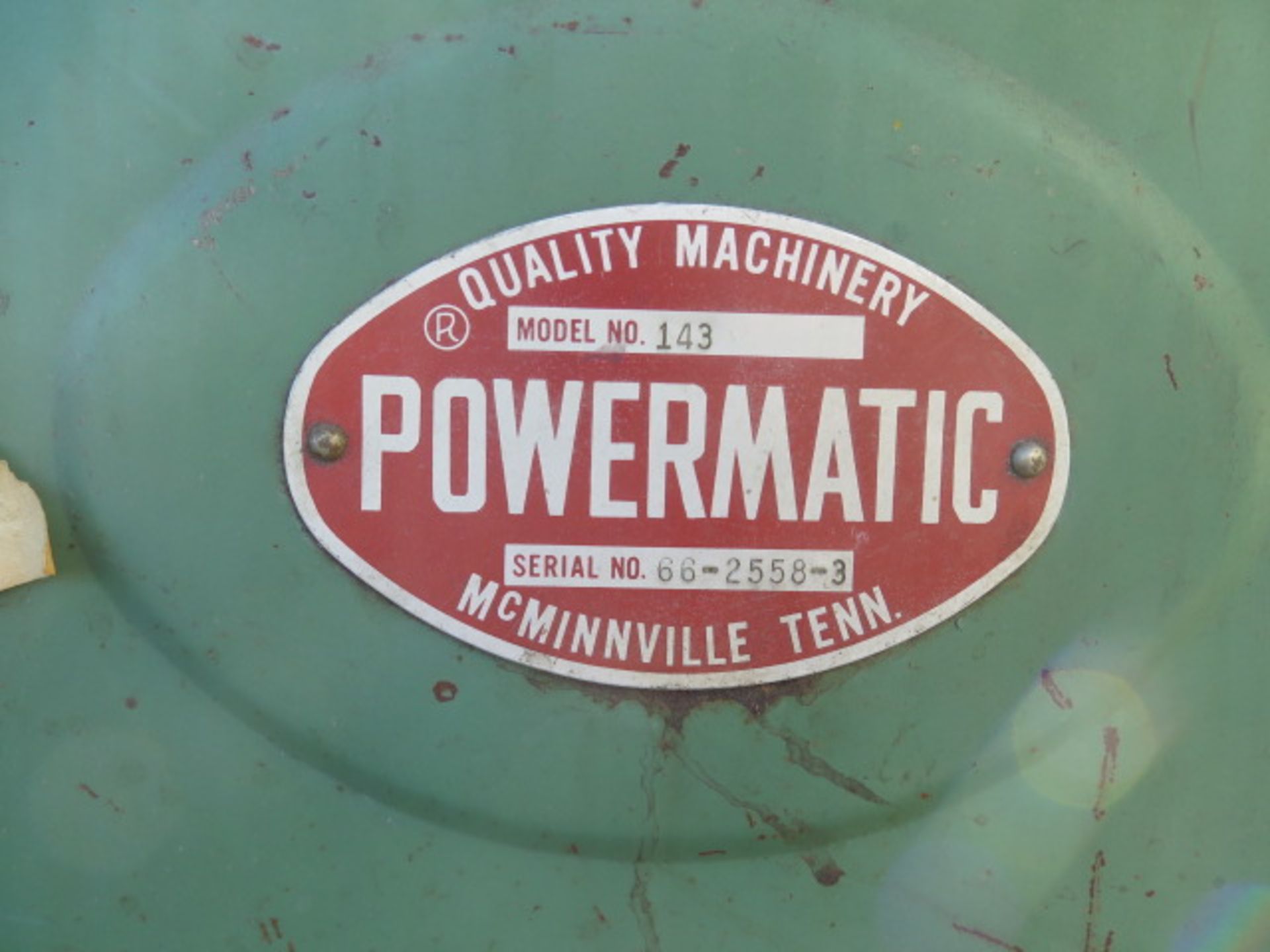 Powermatic mdl. 143 14” Vertical Band Saw s/n 66-2558-3 w/ Stand (SOLD AS-IS - NO WARRANTY) - Image 4 of 4