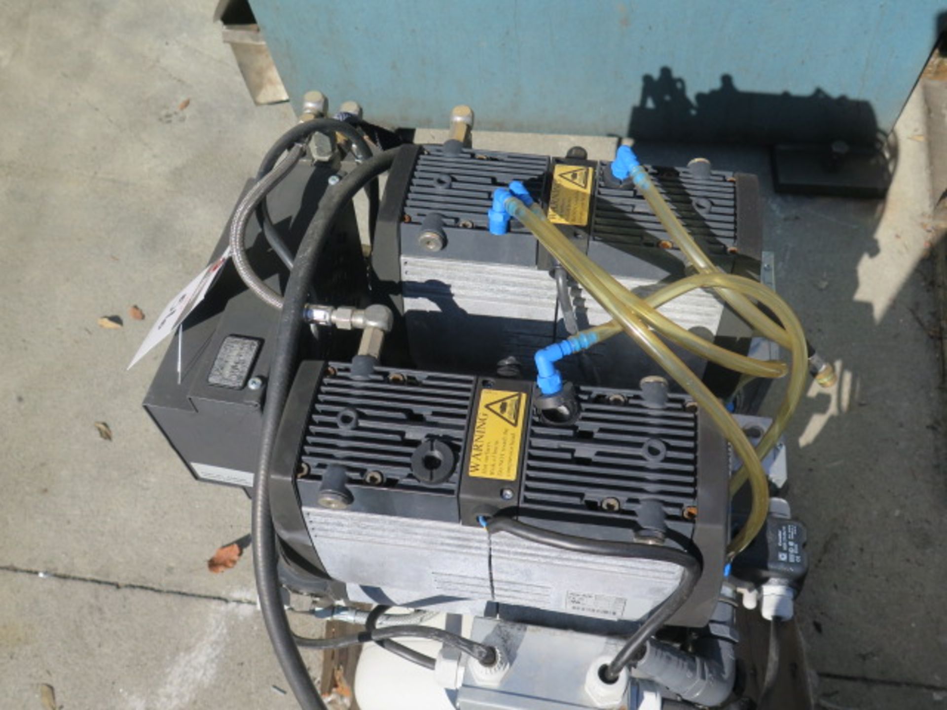 2006 Jun-Air (Dental EZ / CustomAir) mdl. CA-823-D Dual Pump Air Comp s/n 613031 w/ Tank, SOLD AS IS - Image 4 of 6