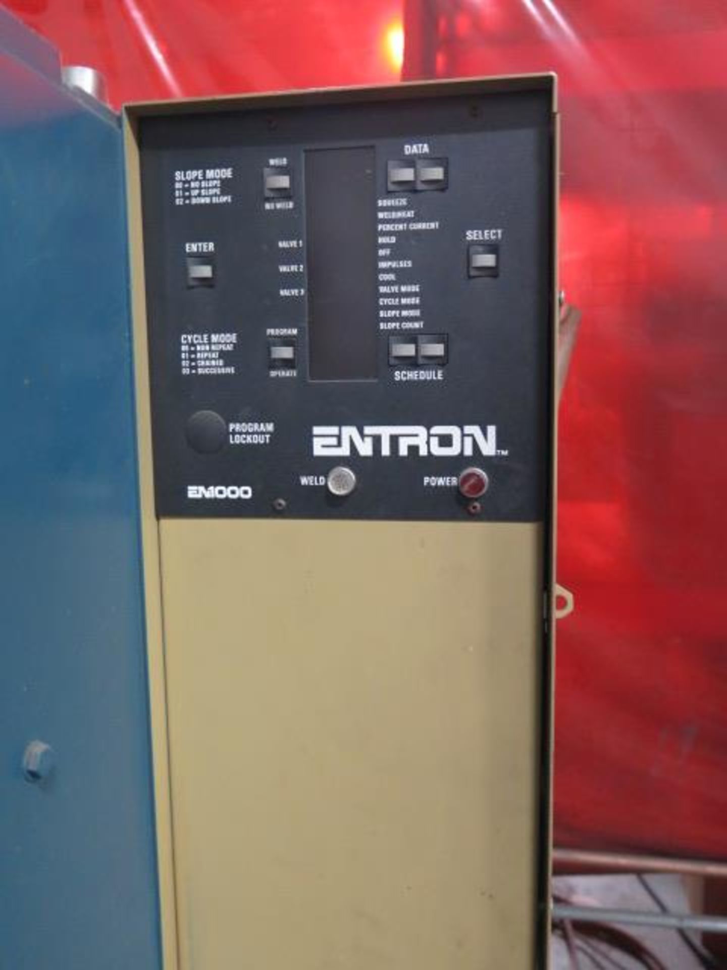Entron Pneumatic Actuated Spot Welder s/n 10599 w/ Entron Controls (SOLD AS-IS - NO WARRANTY) - Image 9 of 10