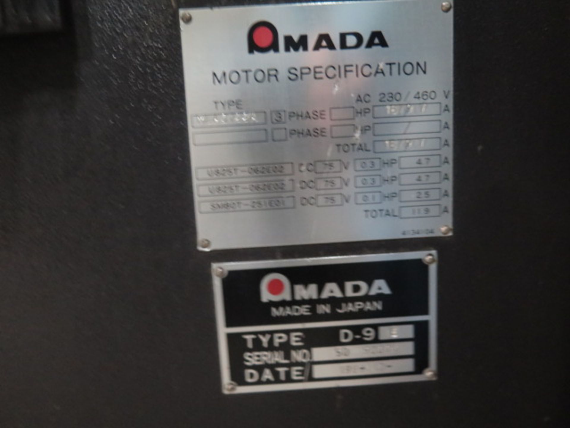 Amada RG-80 88 Ton x 8’ CNC Press Brake s/n 50034 w/ Amada NC9-EX II Controls, SOLD AS IS - Image 15 of 15