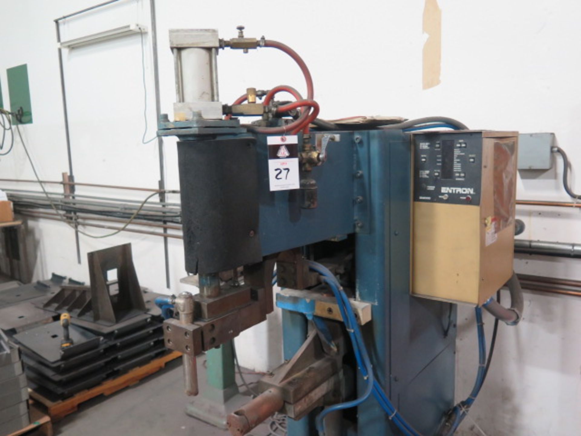 Entron Pneumatic Actuated Spot Welder s/n L-8981 w/ Entron Controls (SOLD AS-IS - NO WARRANTY) - Image 2 of 8