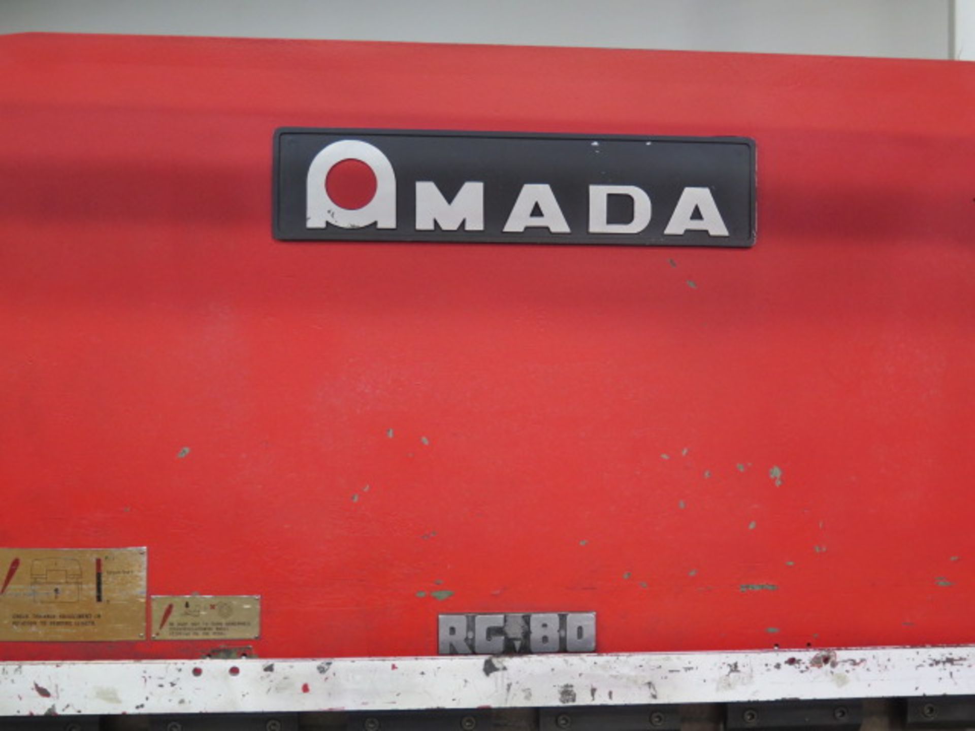 Amada RG-80 88 Ton x 8’ CNC Press Brake s/n NA w/ Amada NC9-EX II Controls, SOLD AS IS - Image 11 of 13