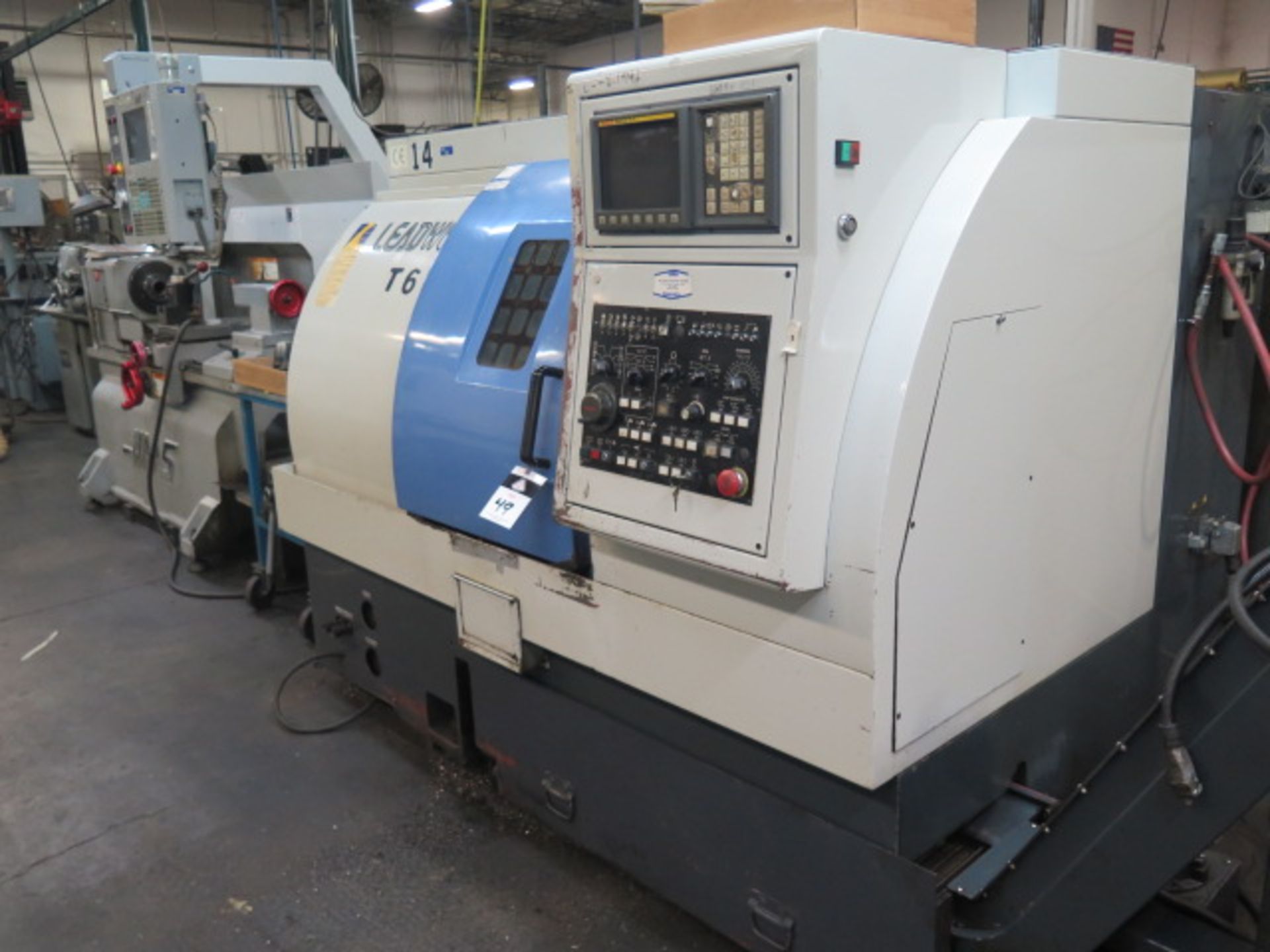 Leadwell T6 CNC Turning Center s/n L2TJJ0823 w/Fanuc Series 0-T Controls, Tool Presetter, SOLD AS IS - Image 3 of 12