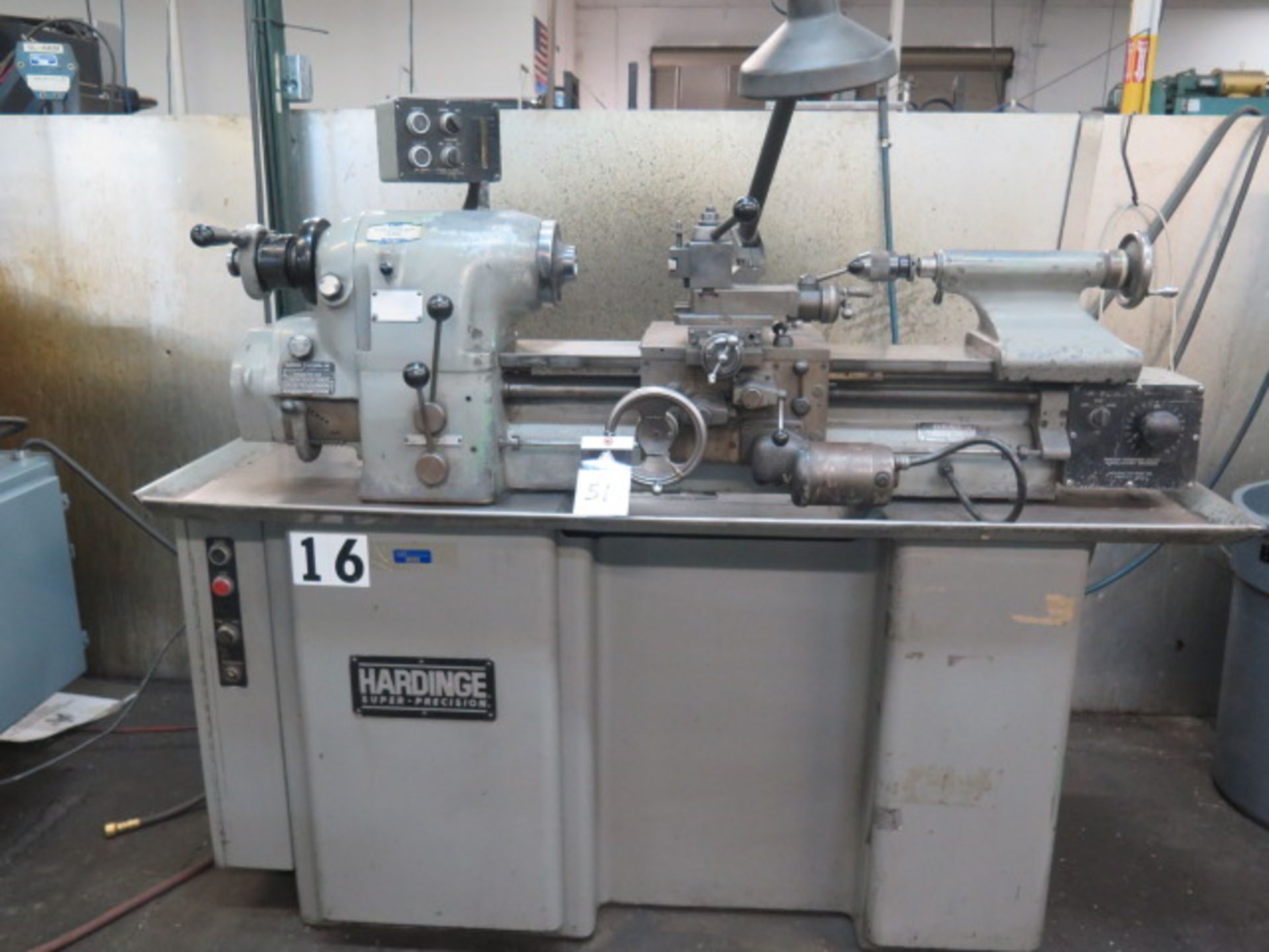 Hardinge HLV-H Wide Bed Tool Room Lathe s/n HLV-H-3211 w/ 125-3000 RPM, Inch Threading, SOLD AS IS